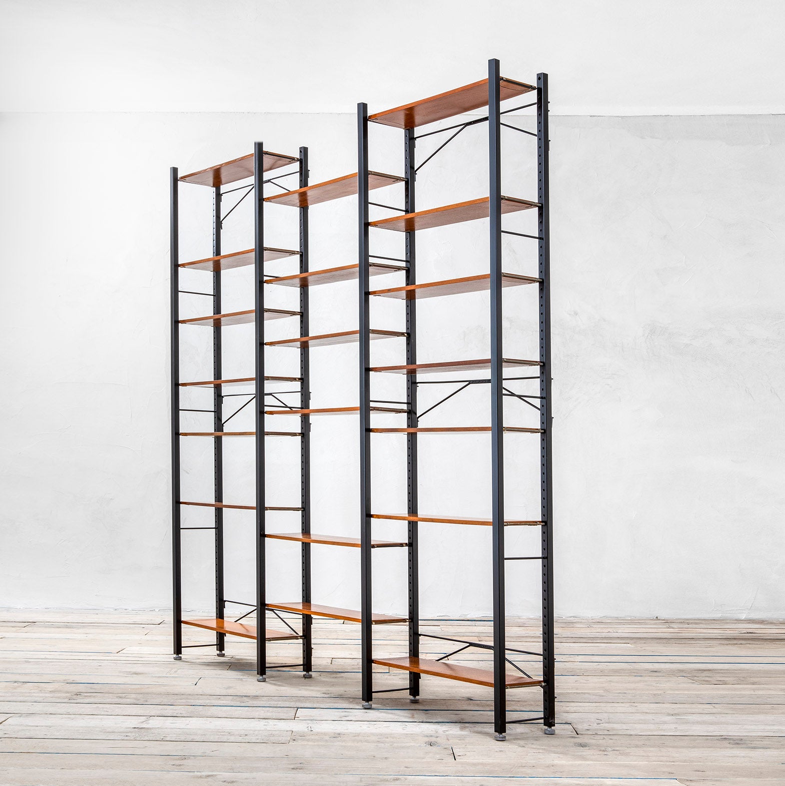 20th Century, Campo 
Graffi Bookcase in Metal and Wood for Home