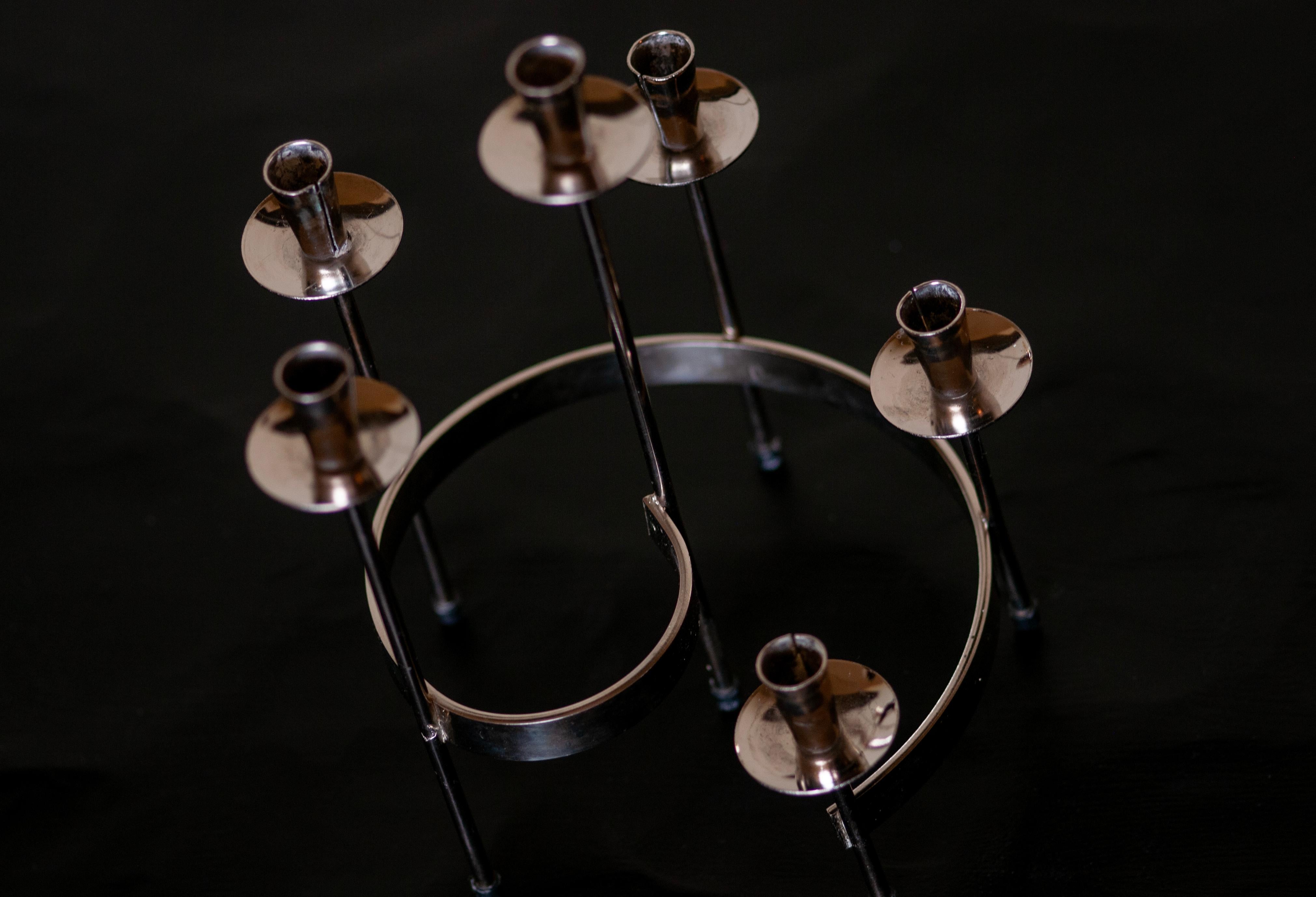 Kerzenhalter des 20. Jahrhunderts, entworfen von Gunnar Ander für Ystad-Metall im Zustand „Gut“ im Angebot in Søgne, NO