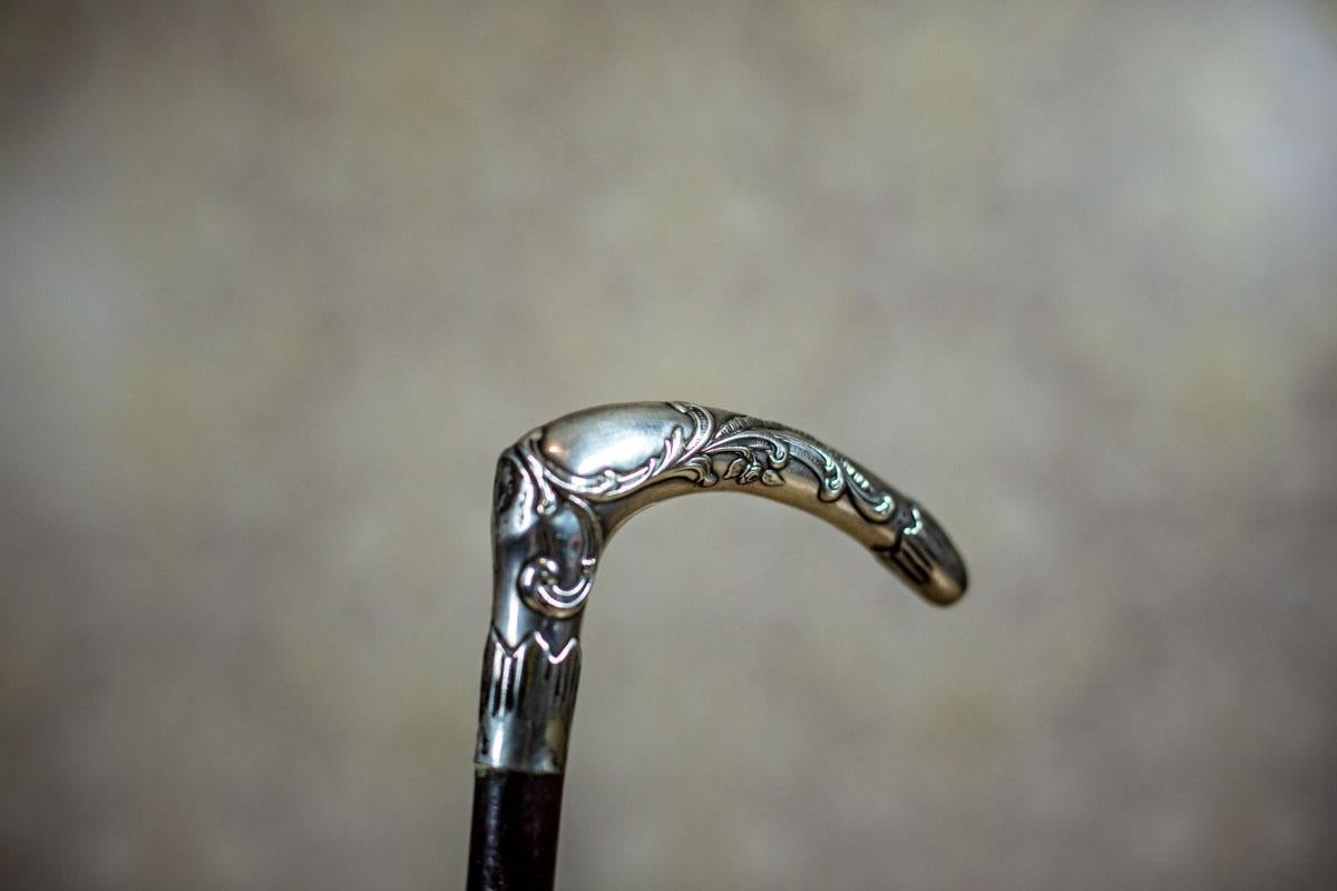 20th Century Cane with a Silver Handle 1