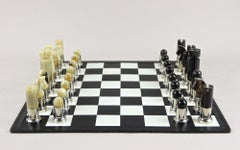 20th Century Carl Auböck Chess Game Mod. No. 5391, Horn & Brass, AT ca. 1970