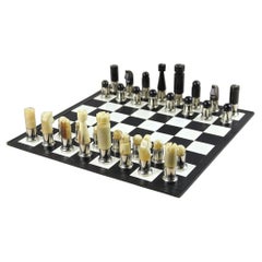 20th Century Carl Auböck Chess Game Mod. No. 5391, Horn & Brass, AT ca. 1970