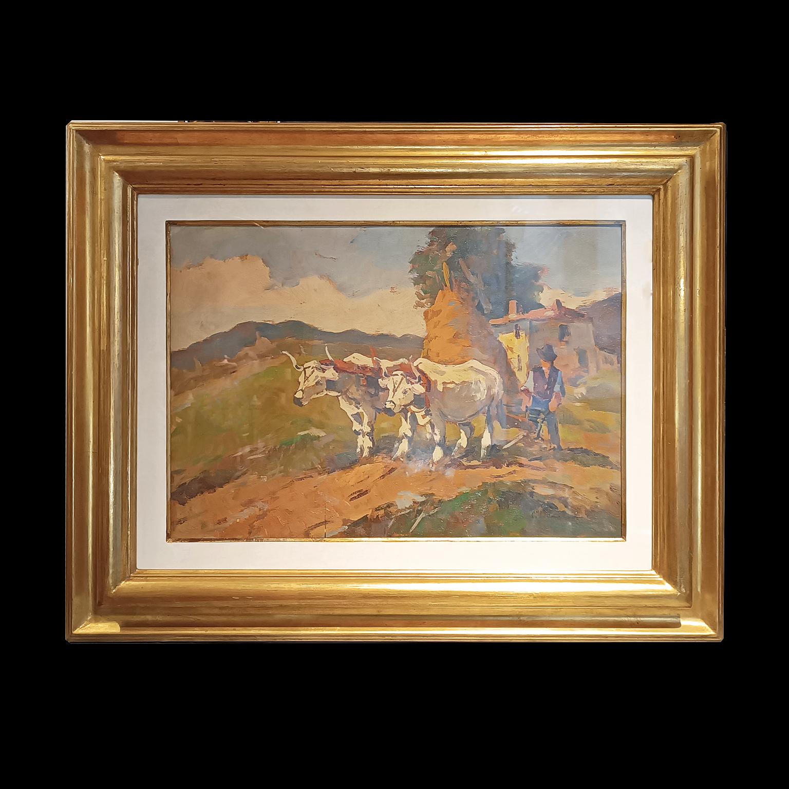 Carlo Domenici (1897-1981) was an artist deeply passionate about nature and the landscapes of Tuscany. He inherited this love from the great masters, such as Giovanni Fattori, and produced both small and large landscape masterpieces. His paintings