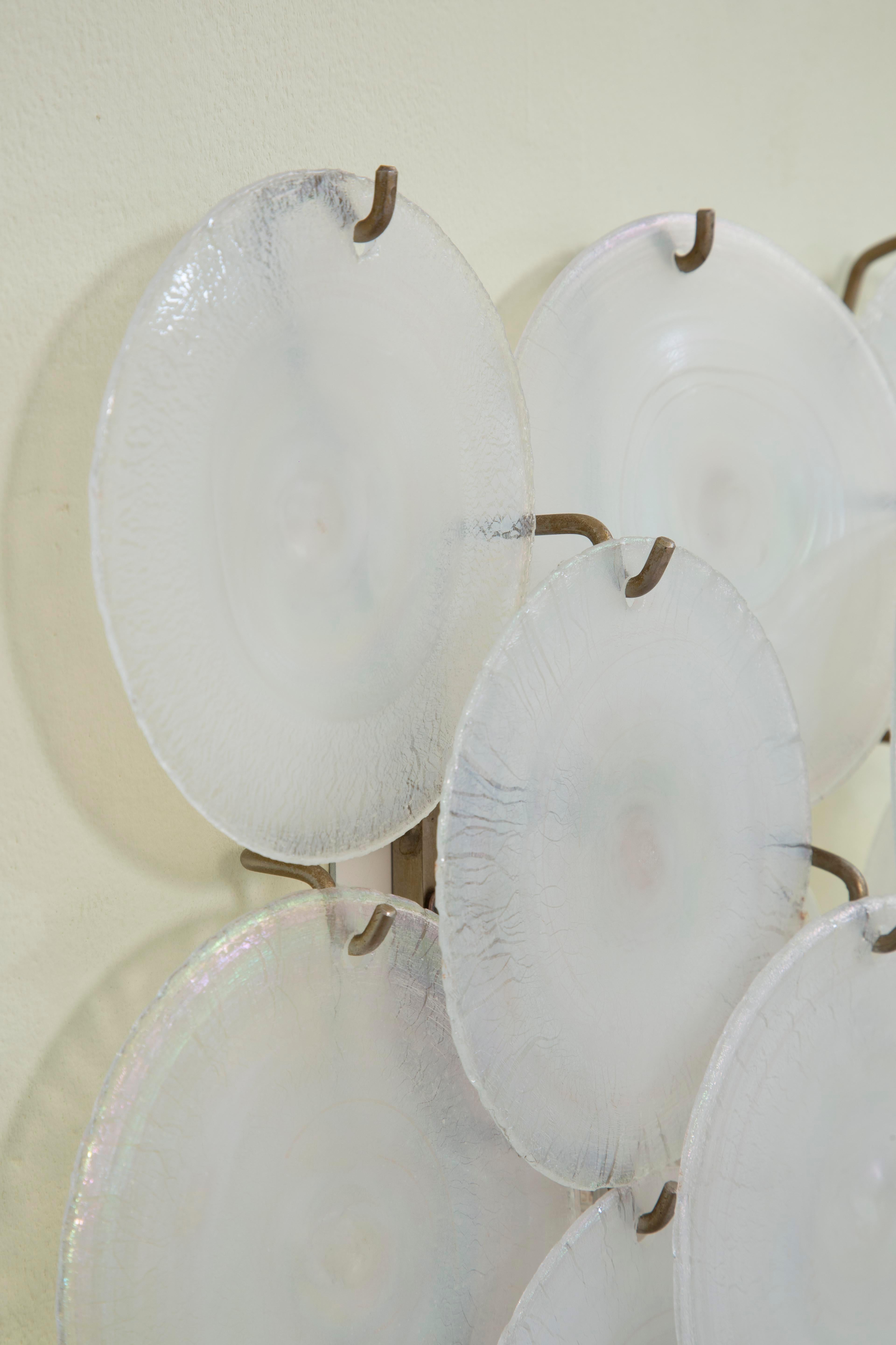 20e siècle, Carlo Nason for Mazzega Paire de lampes murales en vente 5