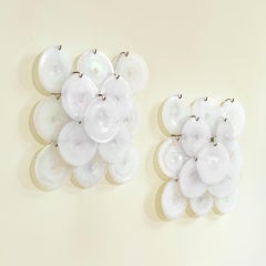 20th Century, Carlo Nason for Mazzega Pair of Wall Litghts
