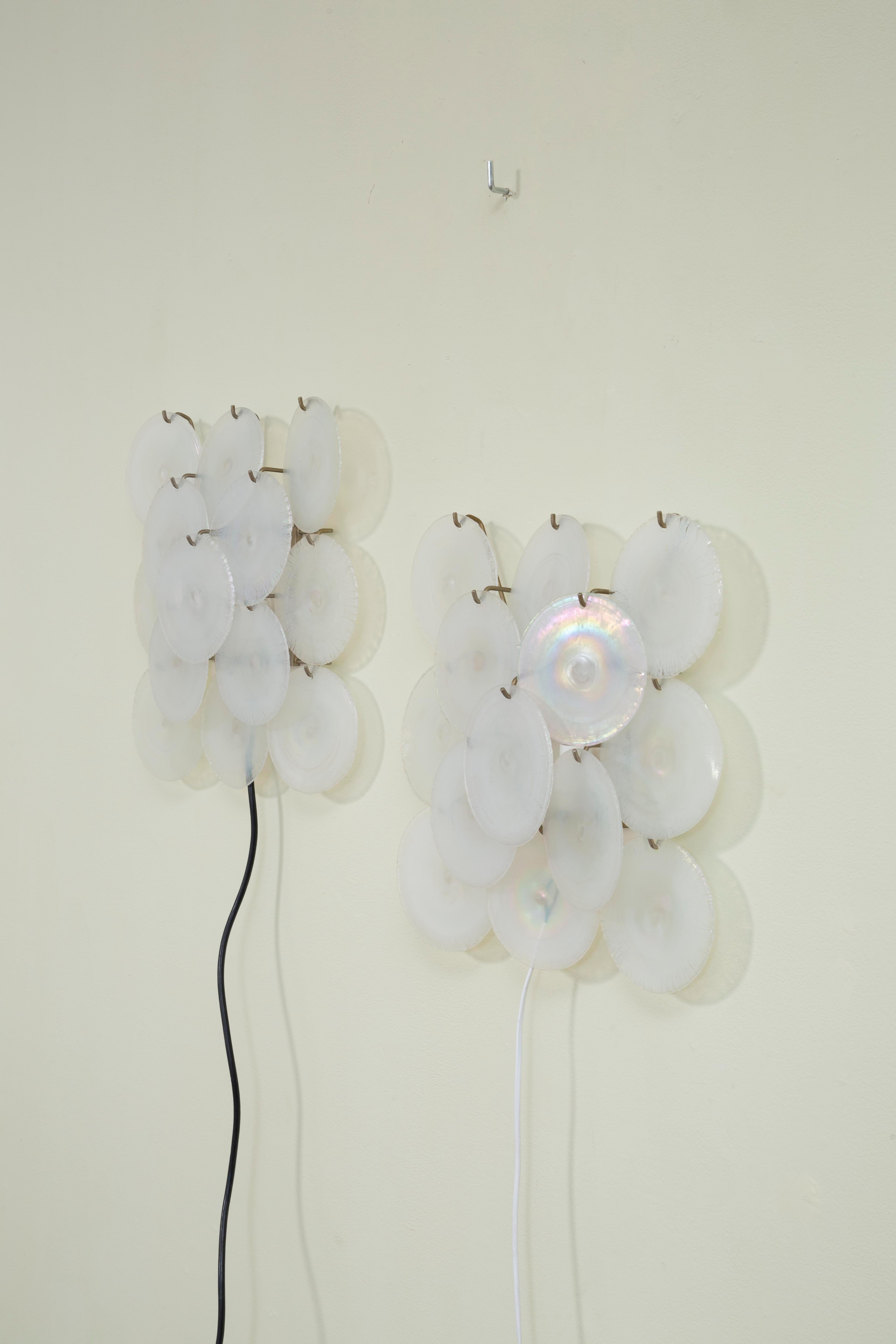 20e siècle, Carlo Nason for Mazzega Paire de lampes murales en vente 2