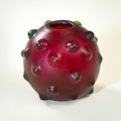 20th Century, Carlo Scarpa for Venini Murano Glass Vase from the Corrosi Series