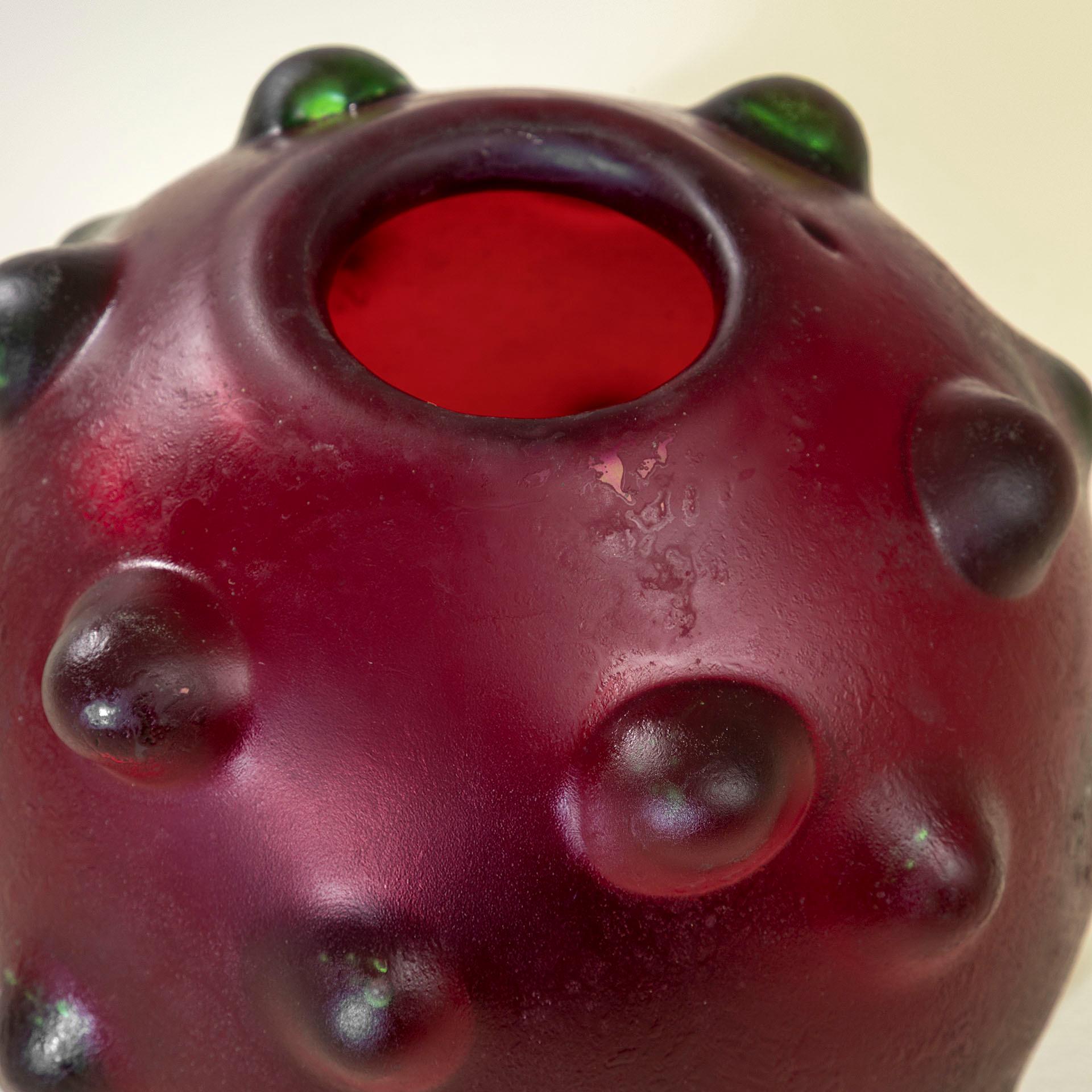 siglo XX, Carlo Scarpa para Venini Jarrón de cristal de Murano de la serie Corrosi en Bueno estado para la venta en Turin, Turin