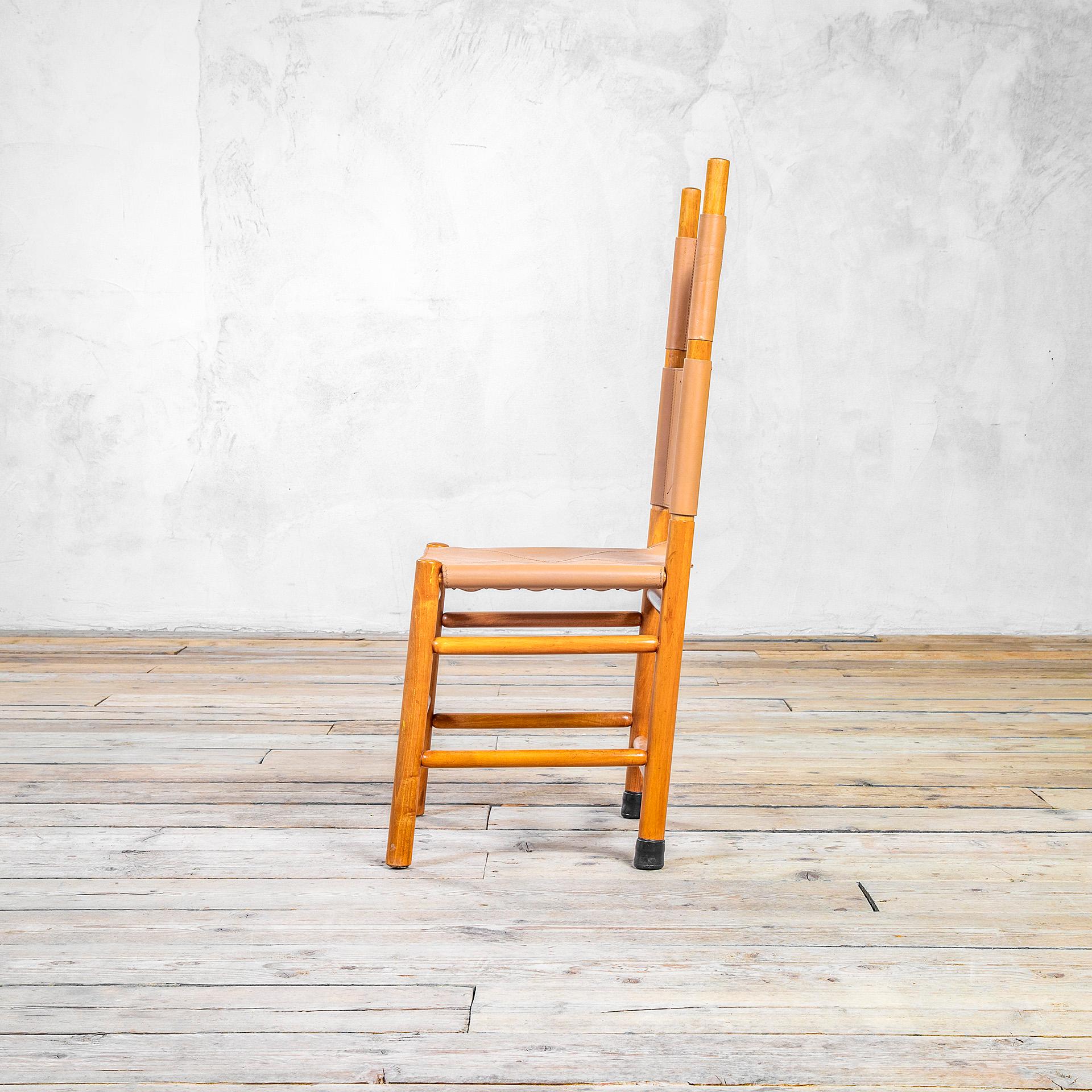 20th Century Carlo Scarpa Set of Six Chairs mod. Kentucky  In Good Condition For Sale In Turin, Turin