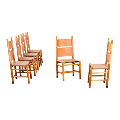 Set di sei sedie Carlo Scarpa del XX secolo mod. Kentucky