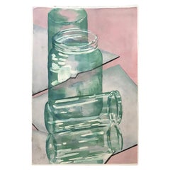 20th Century Carole Stribling Jars Watercolor