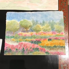 20th Century Carole Stribling Landscape Watercolor