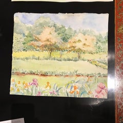 20th Century Carole Stribling Landscape Watercolor