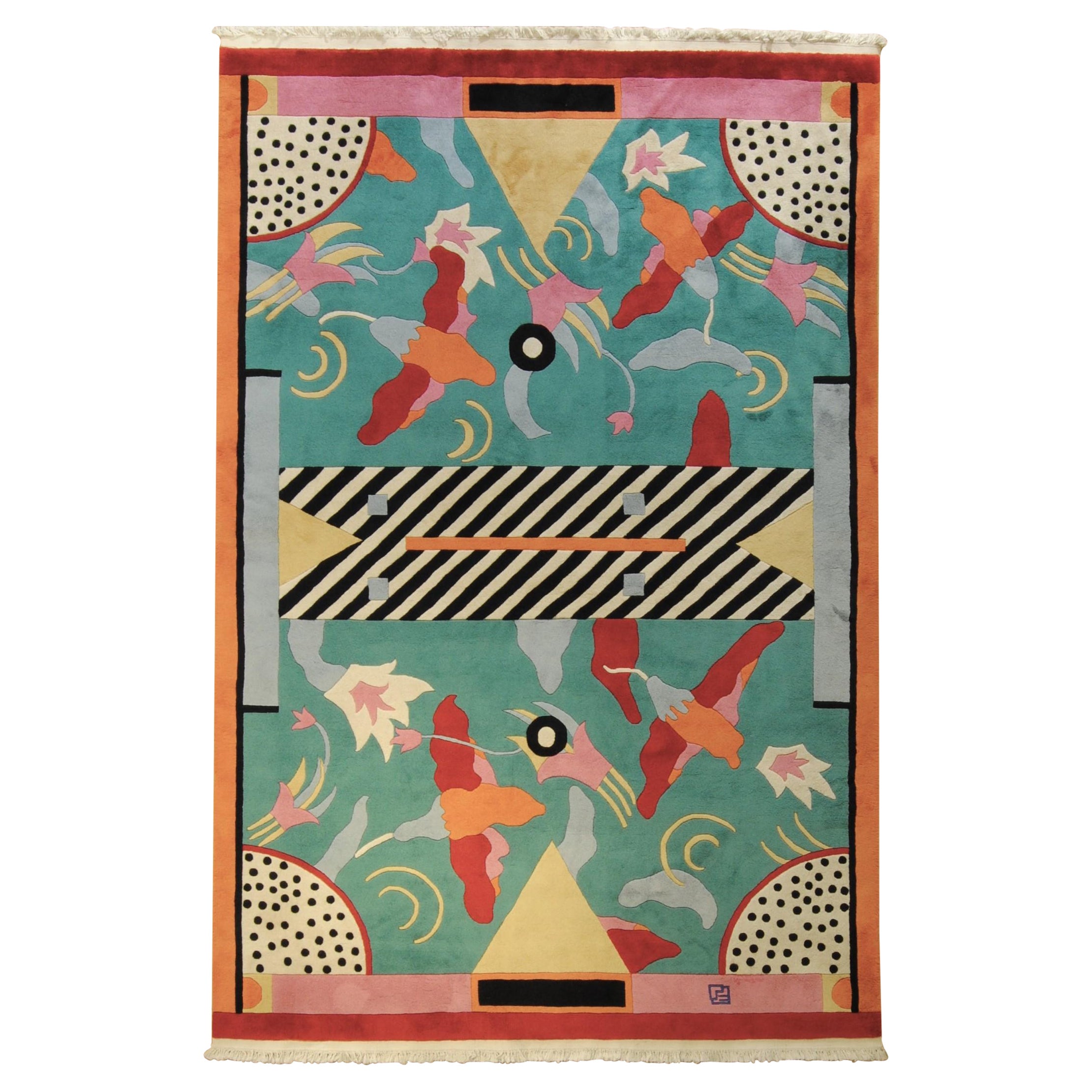 20th Century, Carpet "Riviera" for Elio Palmisano by Nathalie Du Pasquier, 1985