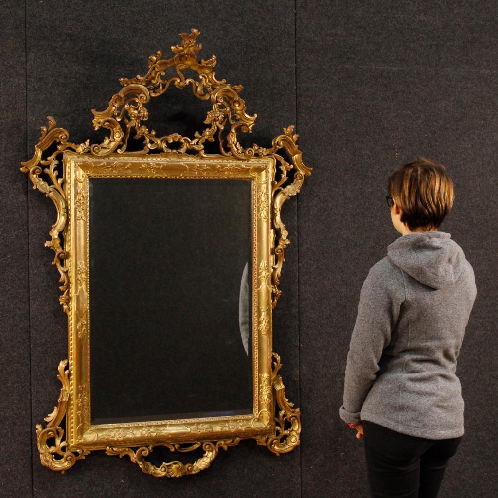 20th Century Carved and Giltwood Venetian Mirror, 1950 8