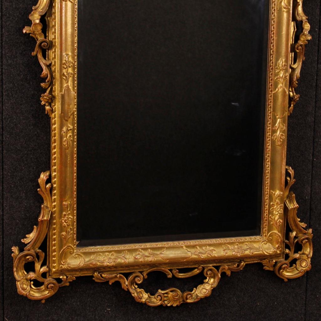 Italian 20th Century Carved and Giltwood Venetian Mirror, 1950