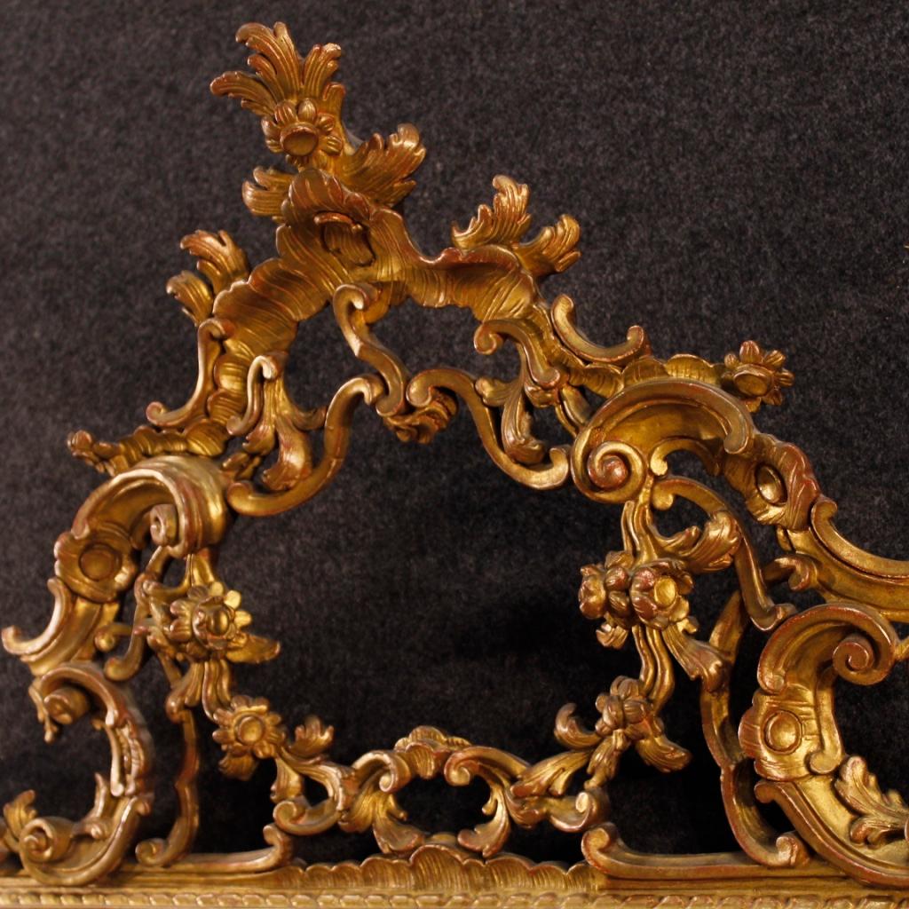 20th Century Carved and Giltwood Venetian Mirror, 1950 In Good Condition In Vicoforte, Piedmont