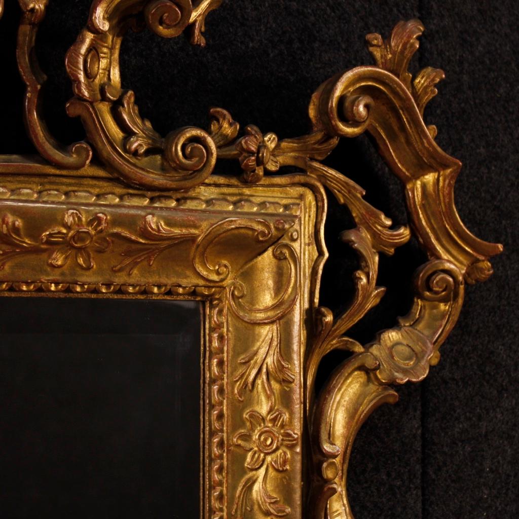 20th Century Carved and Giltwood Venetian Mirror, 1950 1