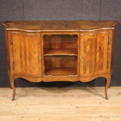 20th Century Carved and Veneered Wood Antique Italian Sideboard, 1960s
