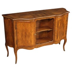 20th Century Carved and Veneered Wood Vintage Italian Sideboard, 1960s