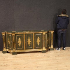 20th Century Carved, Chiseled, Lacquered and Painted Wood Tuscan Sideboard, 1950