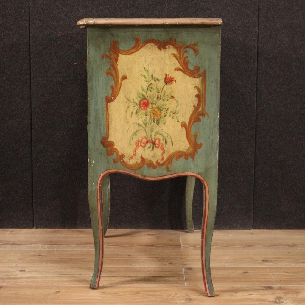 20th Century Carved, Lacquered and Hand Painted Wood Venetian Commode, 1950 6