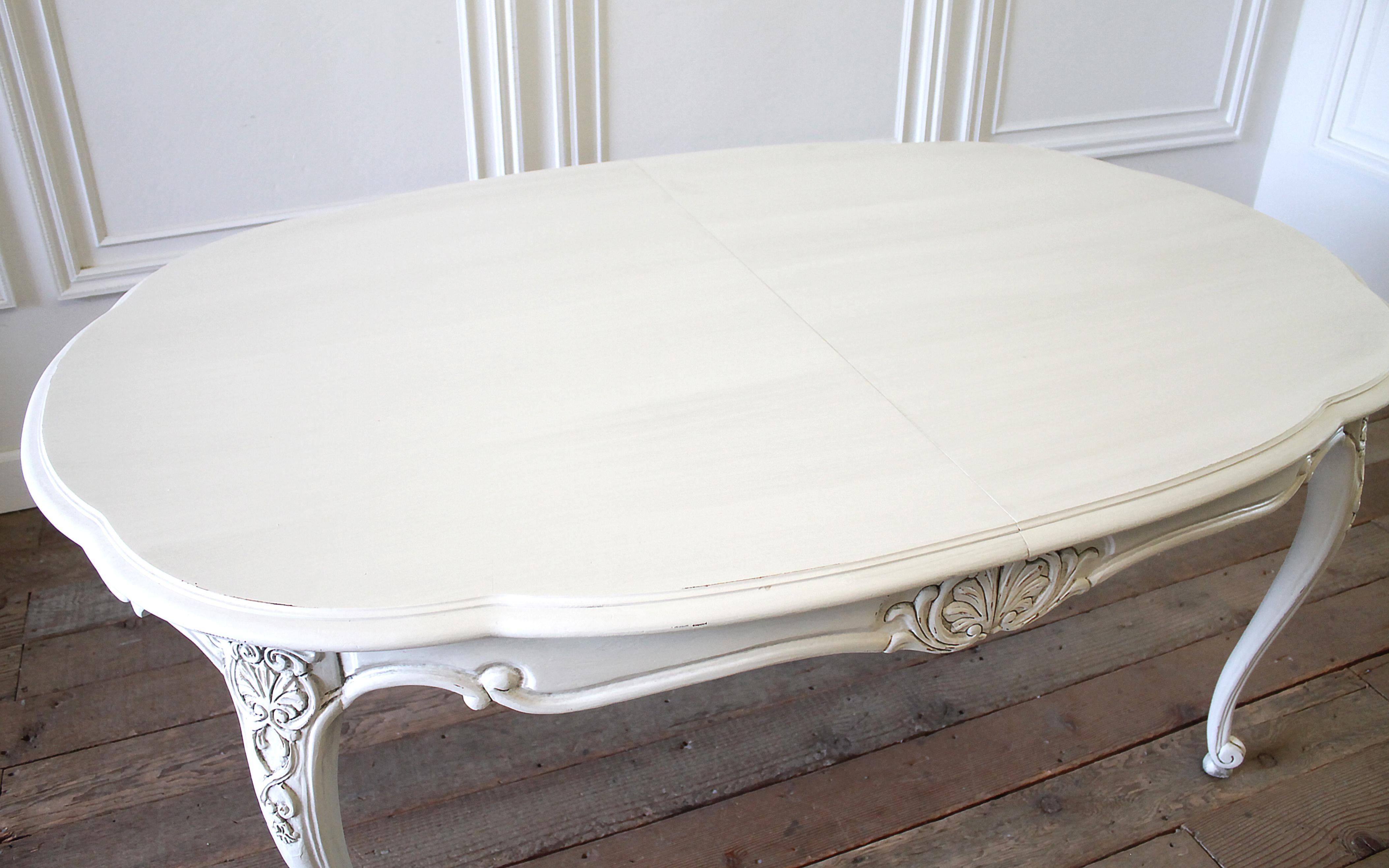 20th Century Carved Louis XV Style Dining Table with Leaves 7