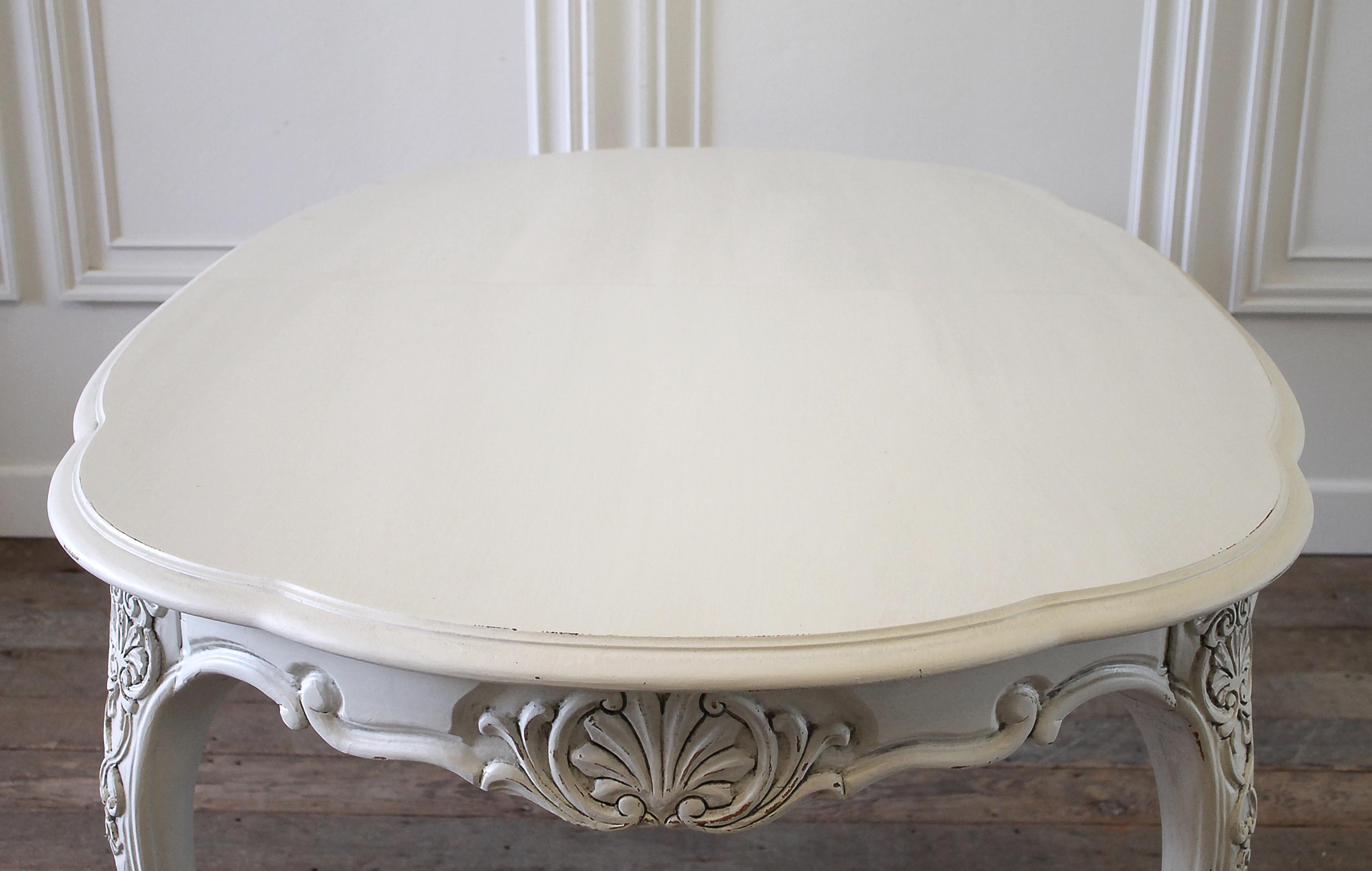 20th Century Carved Louis XV Style Dining Table with Leaves 9