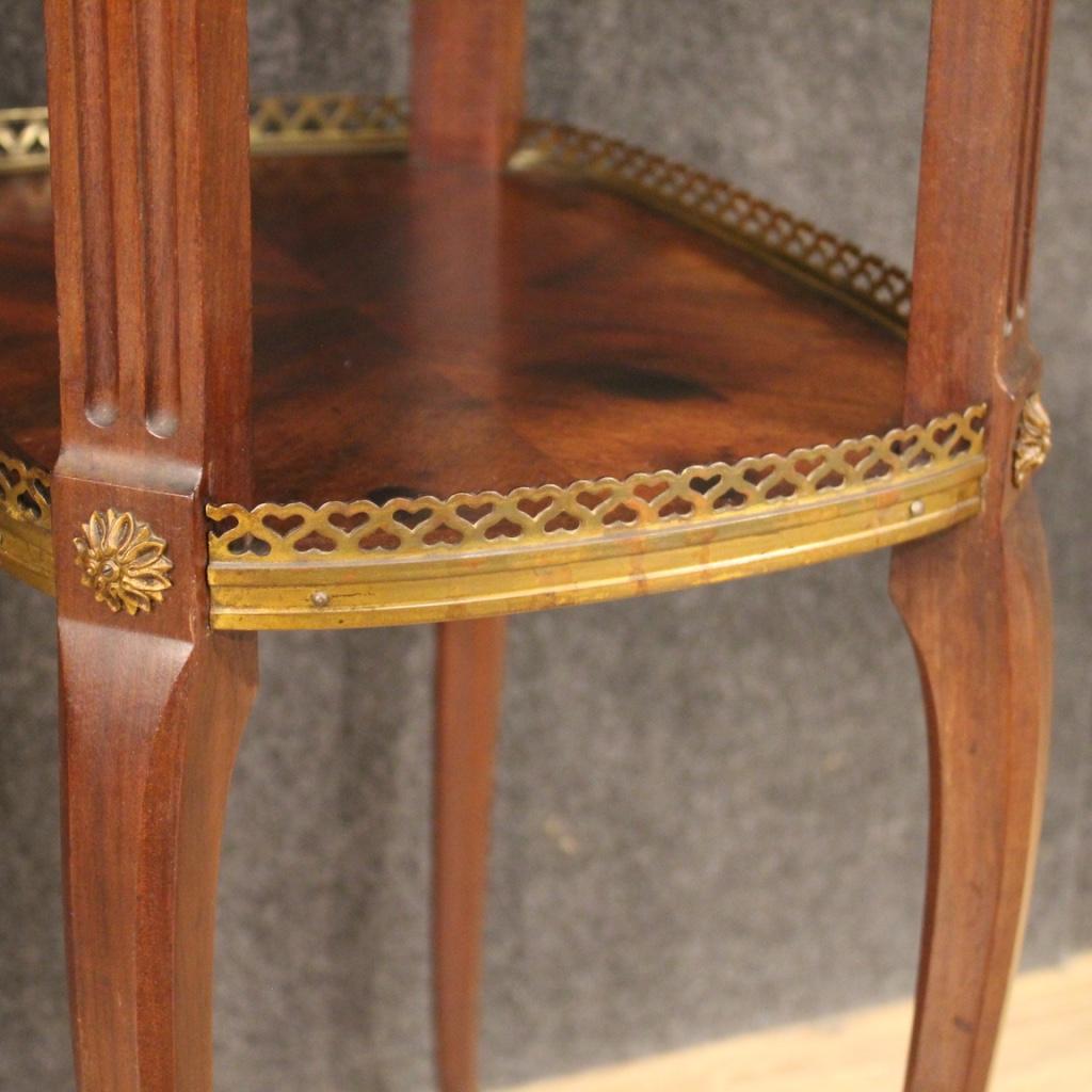 20th Century Carved Mahogany and Marble Top French Side Table, 1950 6