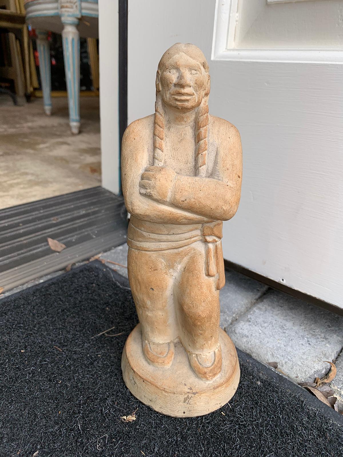 20th century carved Native American figure.