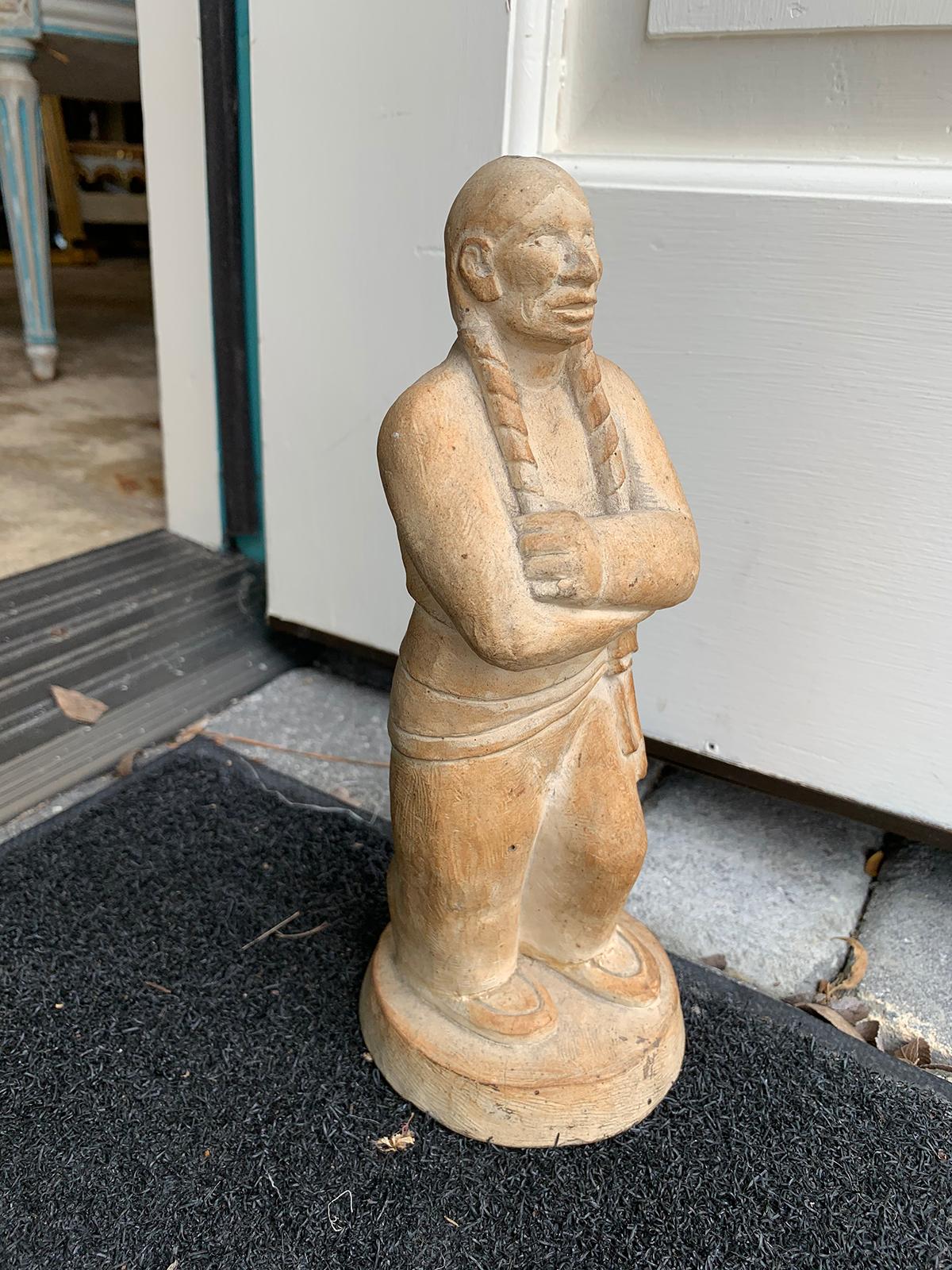 20th Century Carved Native American Figure For Sale 1