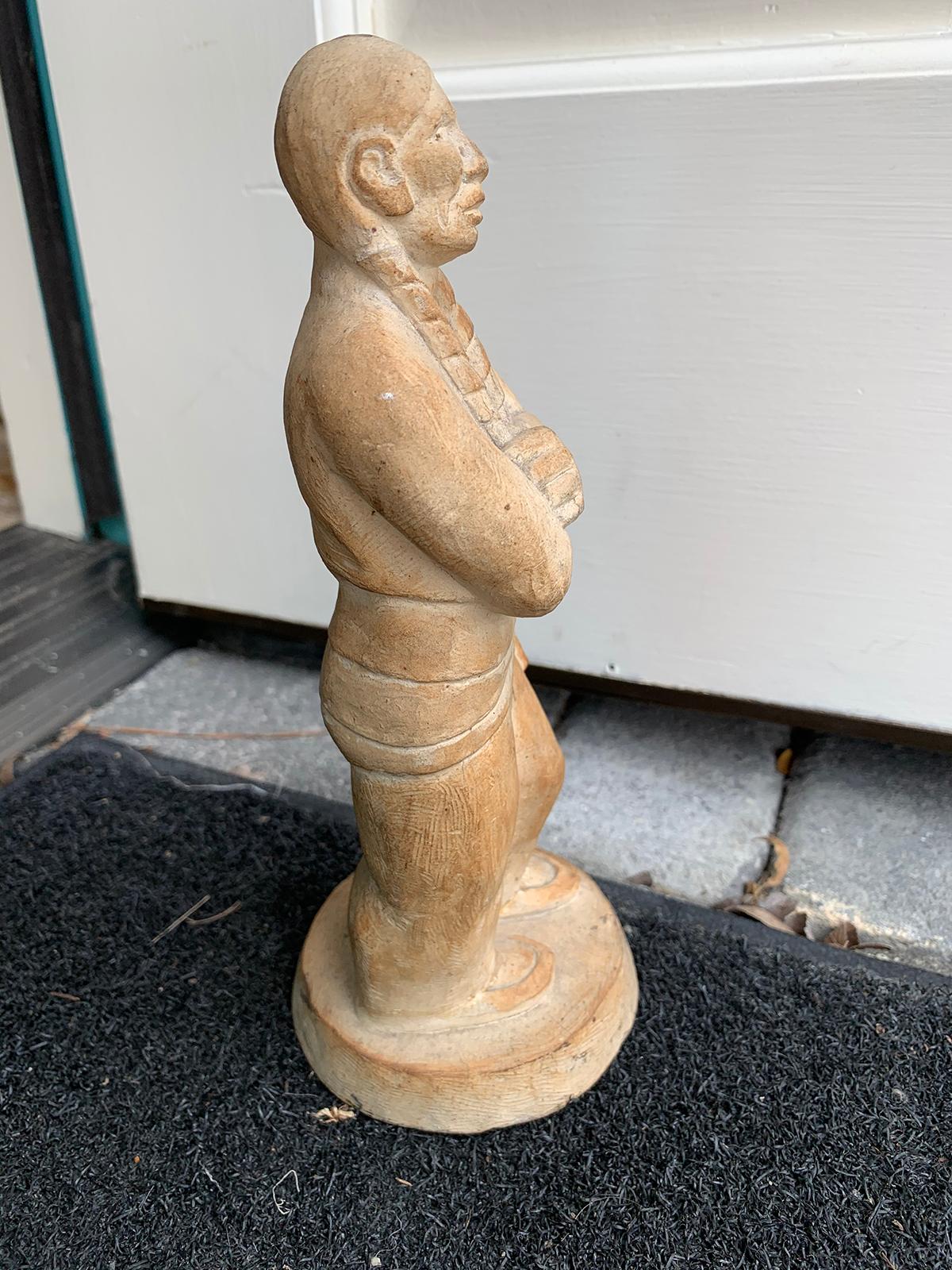 20th Century Carved Native American Figure For Sale 2