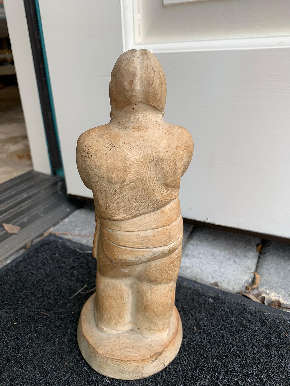 20th Century Carved Native American Figure For Sale 3