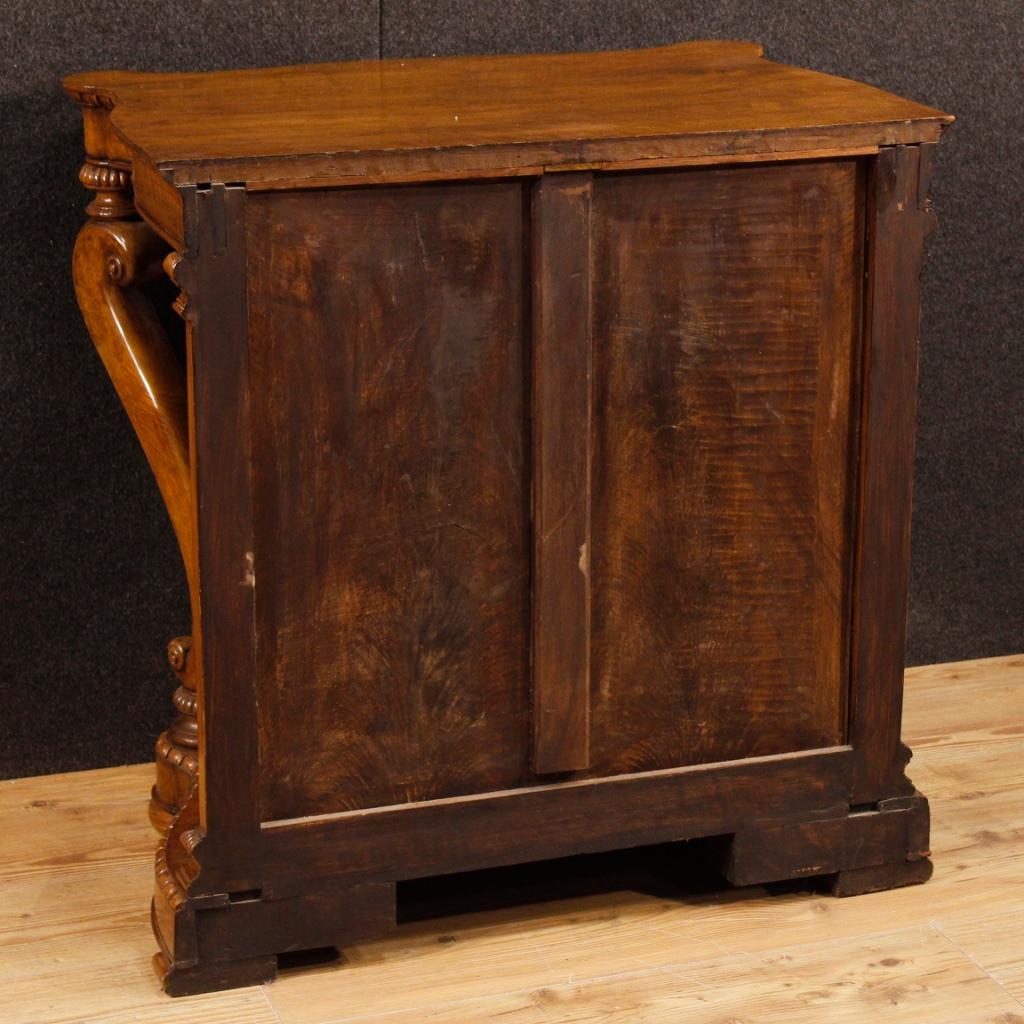 20th Century Carved Walnut Wood French Writing Desk, 1920 2