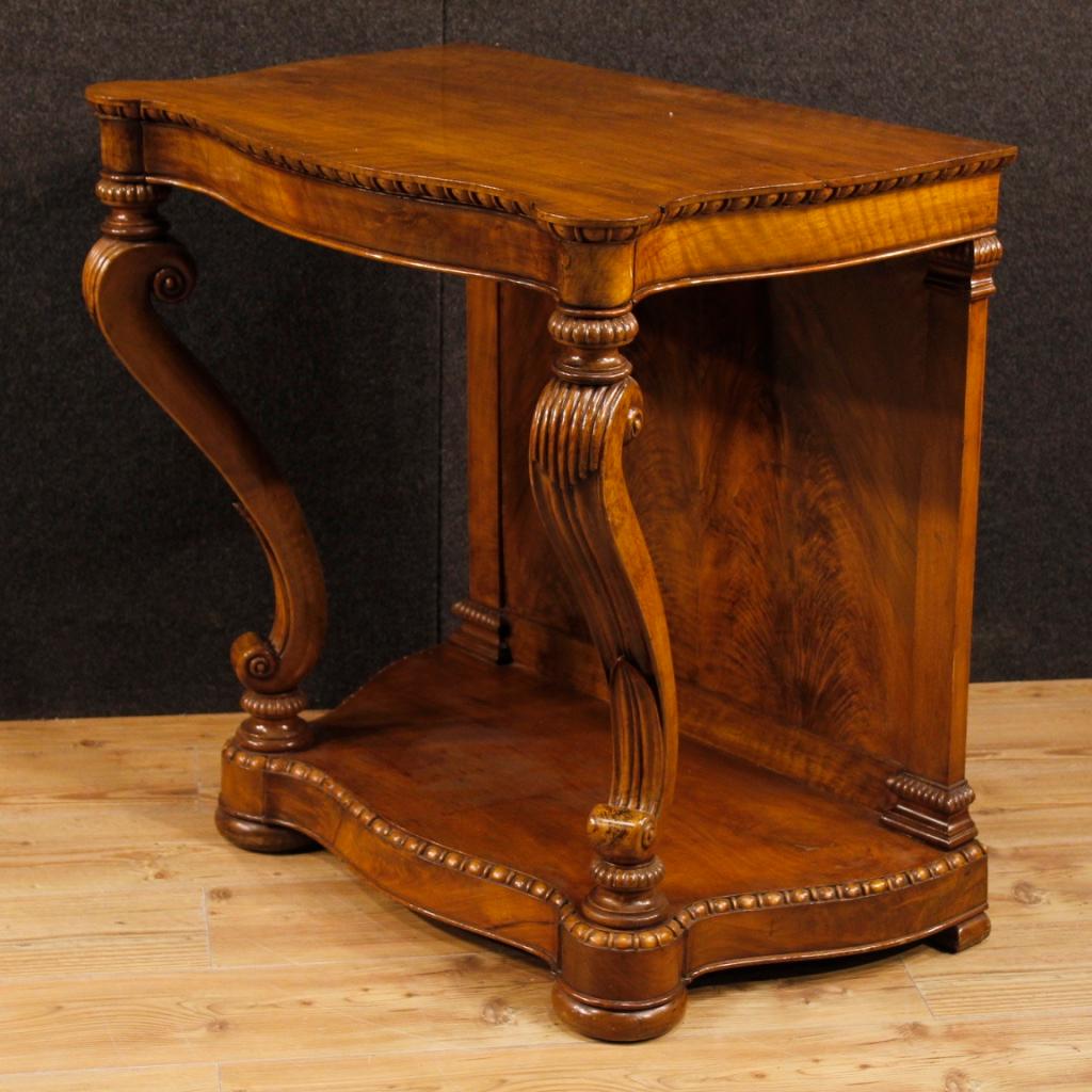 20th Century Carved Walnut Wood French Writing Desk, 1920 3