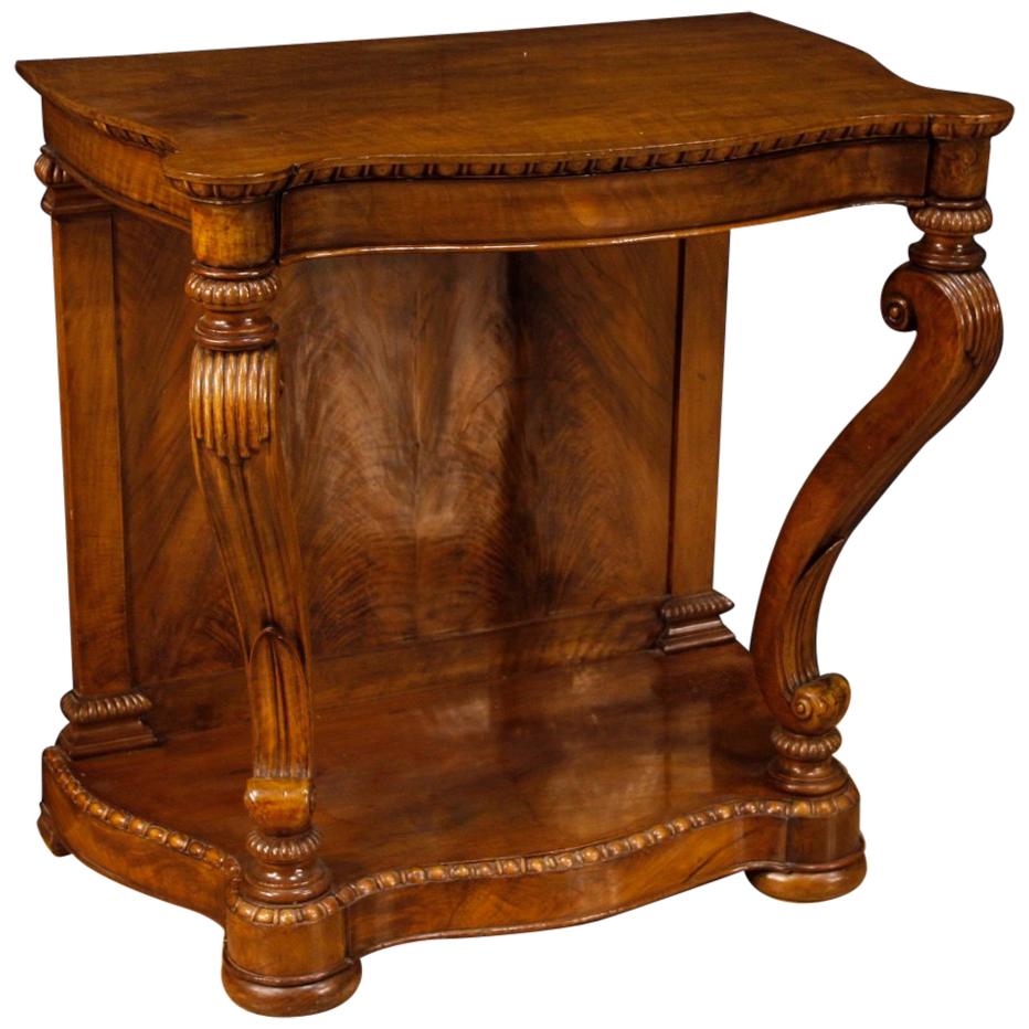 20th Century Carved Walnut Wood French Writing Desk, 1920