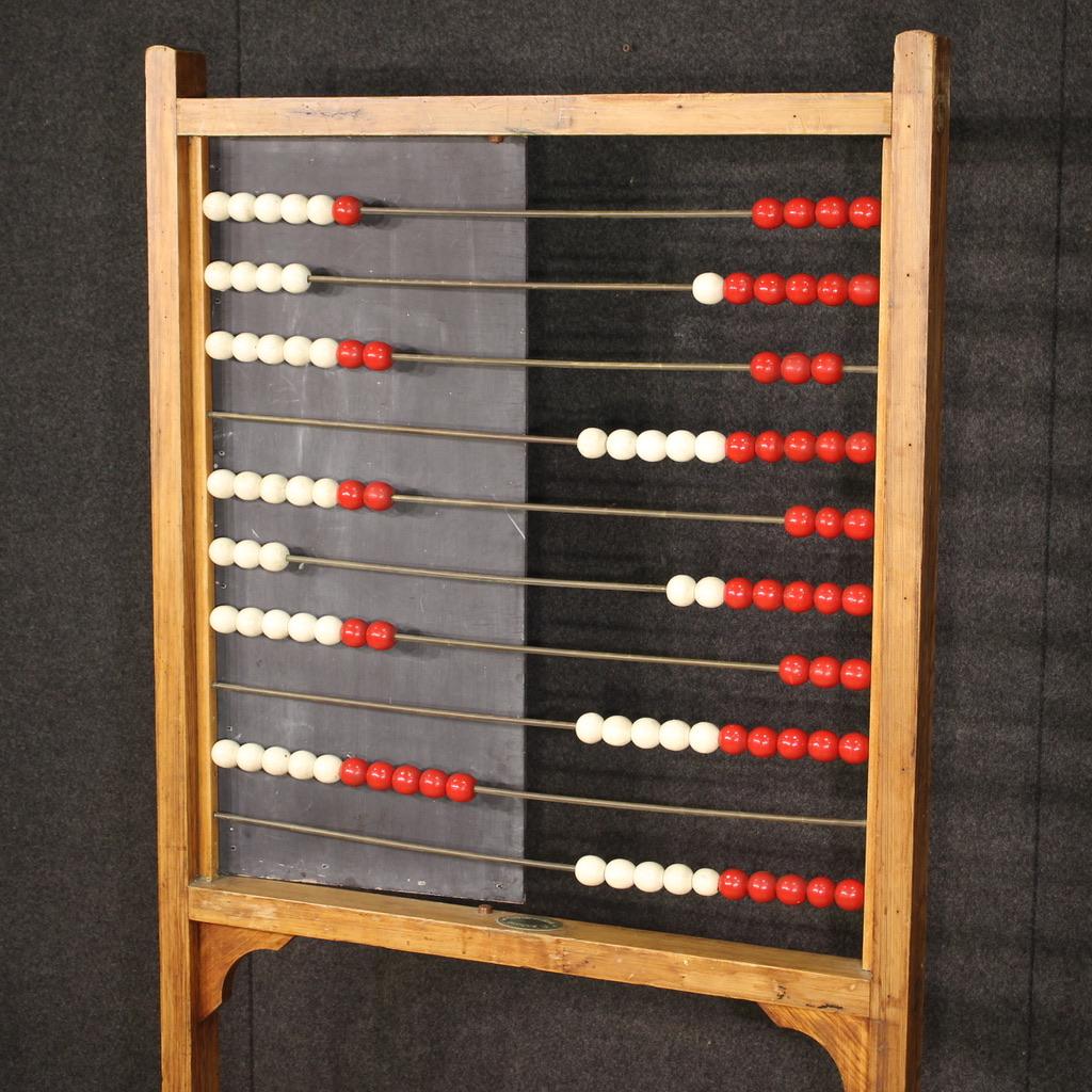 Mid-20th Century 20th Century Carved Wood Dutch School Abacus, 1960