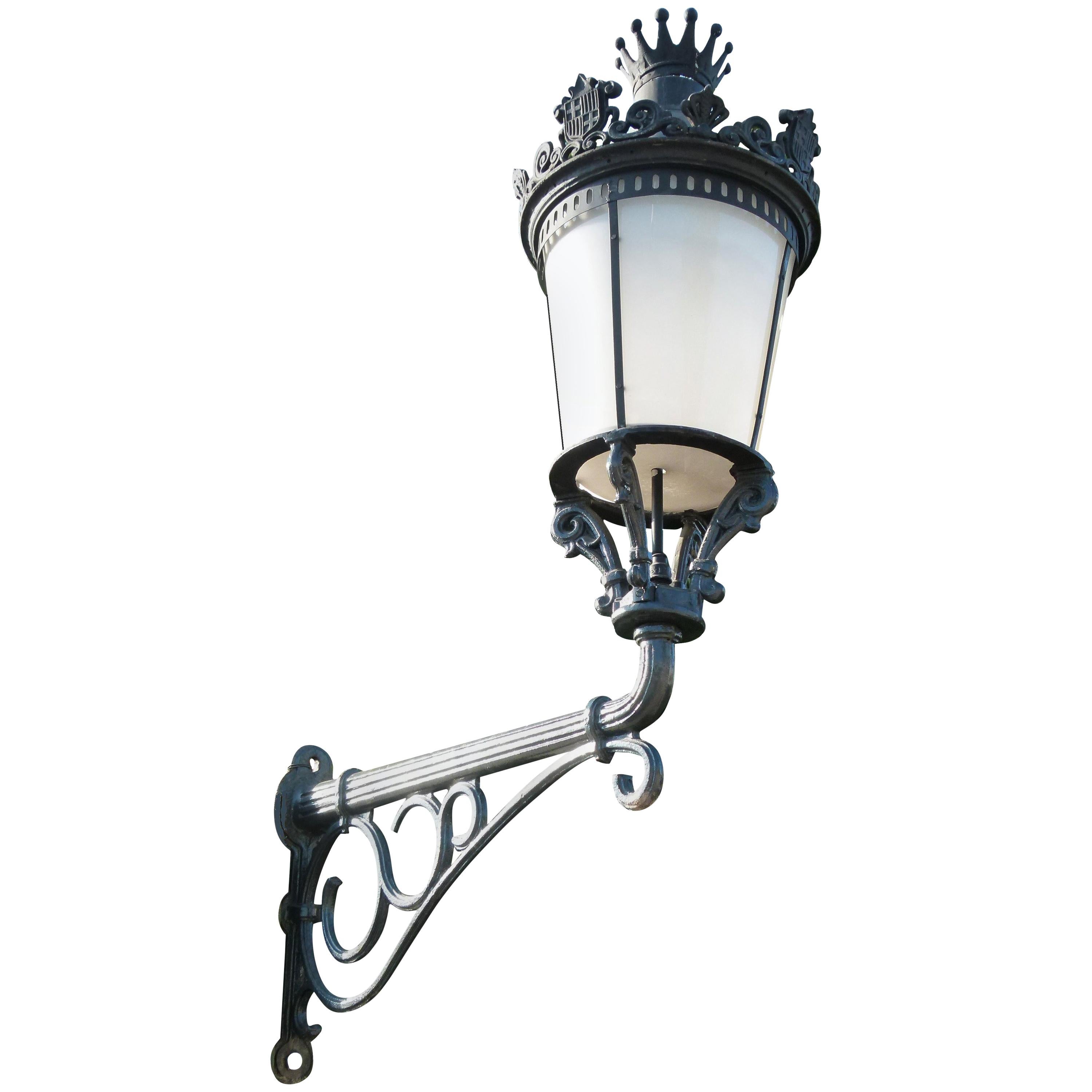 1 of 3Original 14' Antiq. Cast Iron Street Lamps w/Copper Tops at 1stdibs