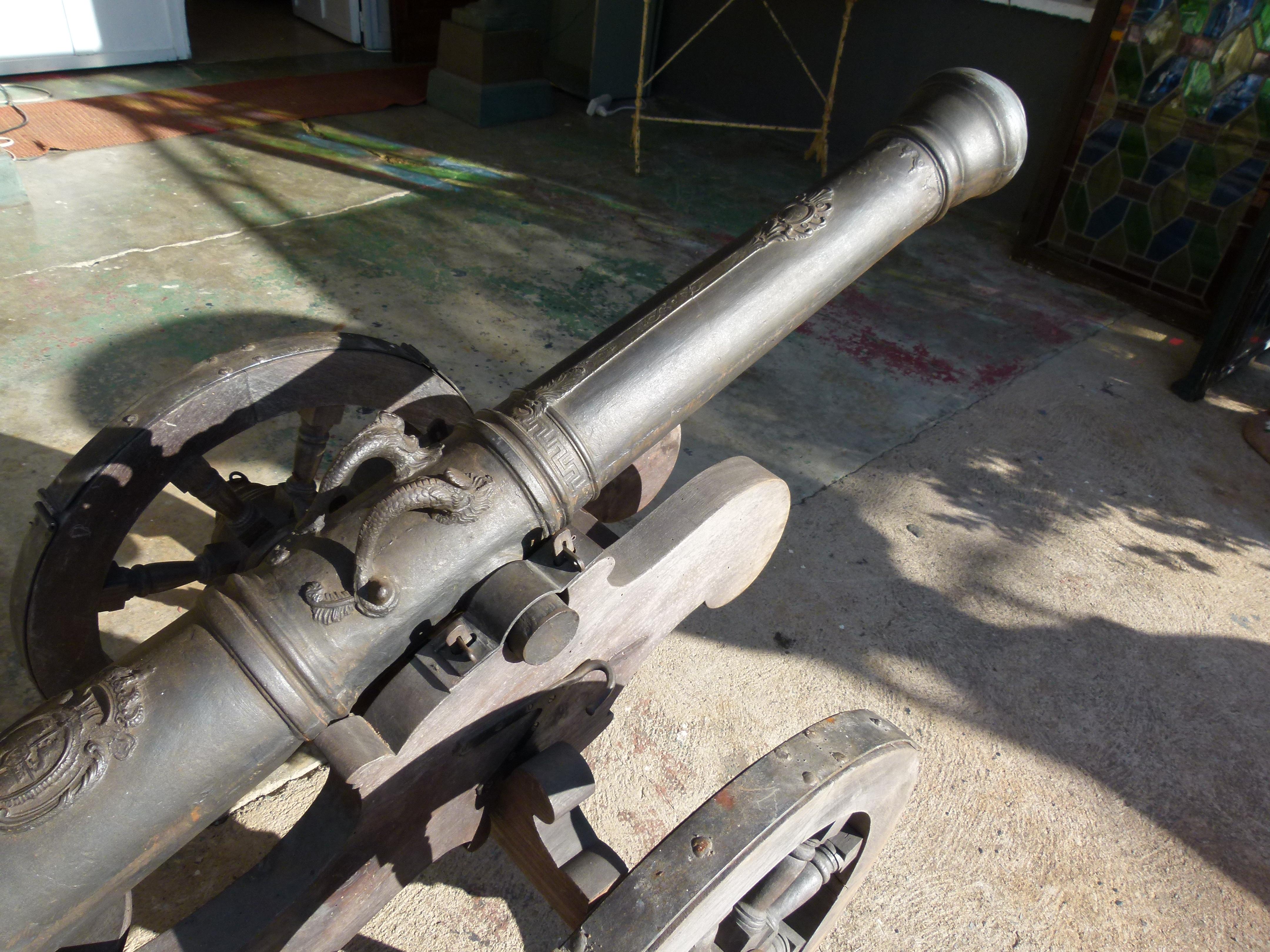 20th Century Cast Iron Cannon Reproduction from Spain 6