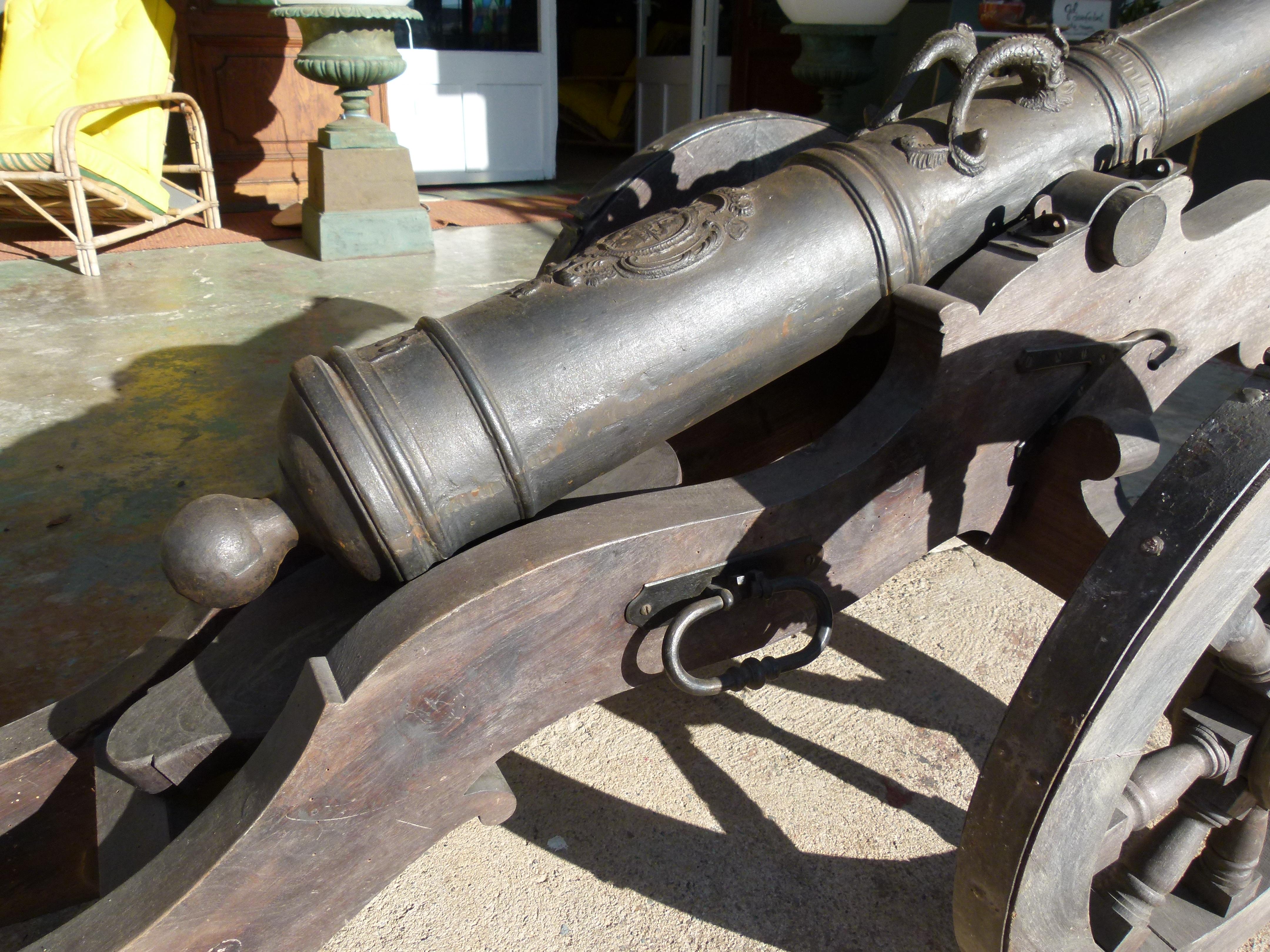 20th Century Cast Iron Cannon Reproduction from Spain 9