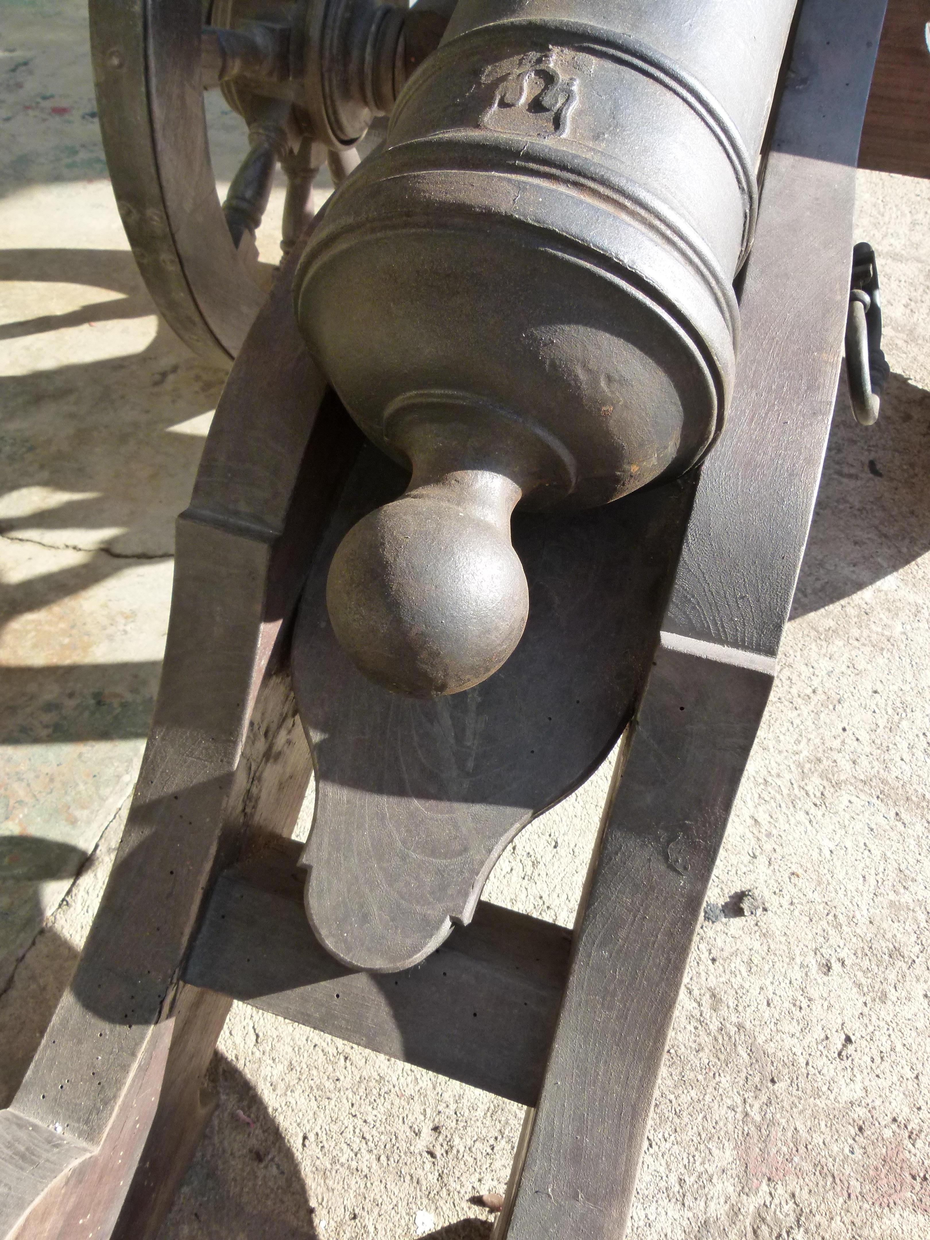 20th Century Cast Iron Cannon Reproduction from Spain 1