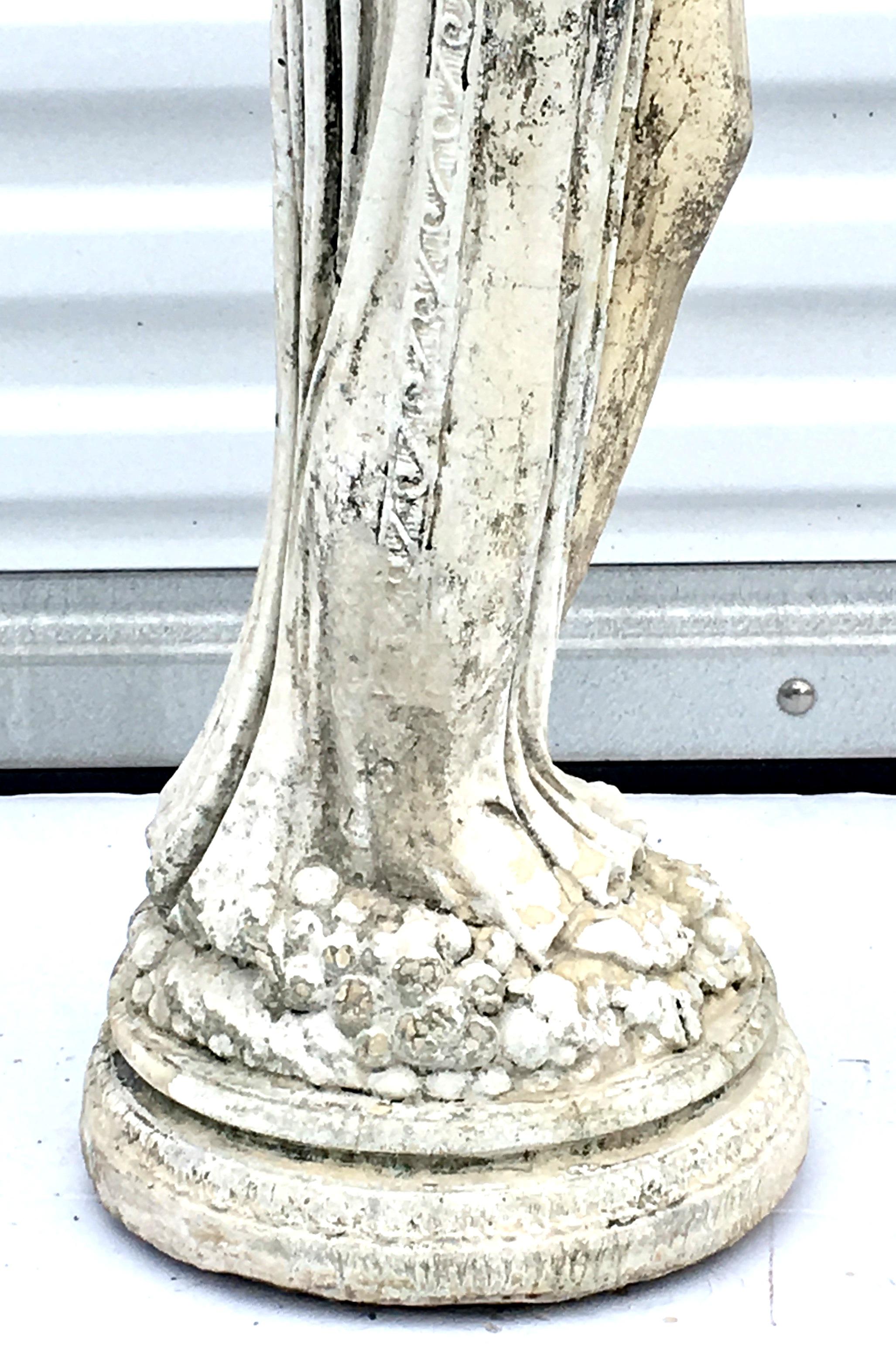 20th Century Cast Stone Classical Greek Goddess Sculpture For Sale 7