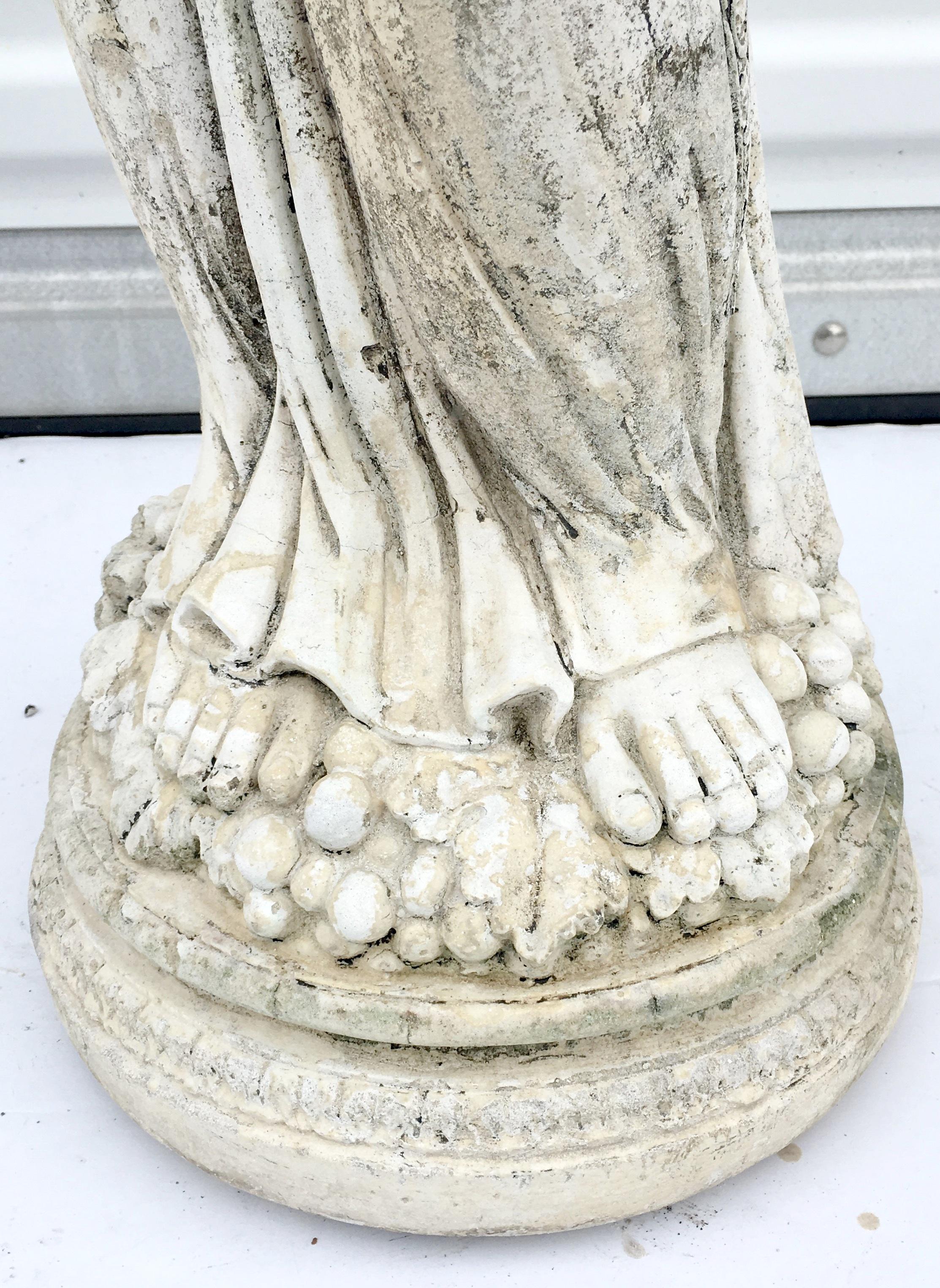 20th Century Cast Stone Classical Greek Goddess Sculpture For Sale 8