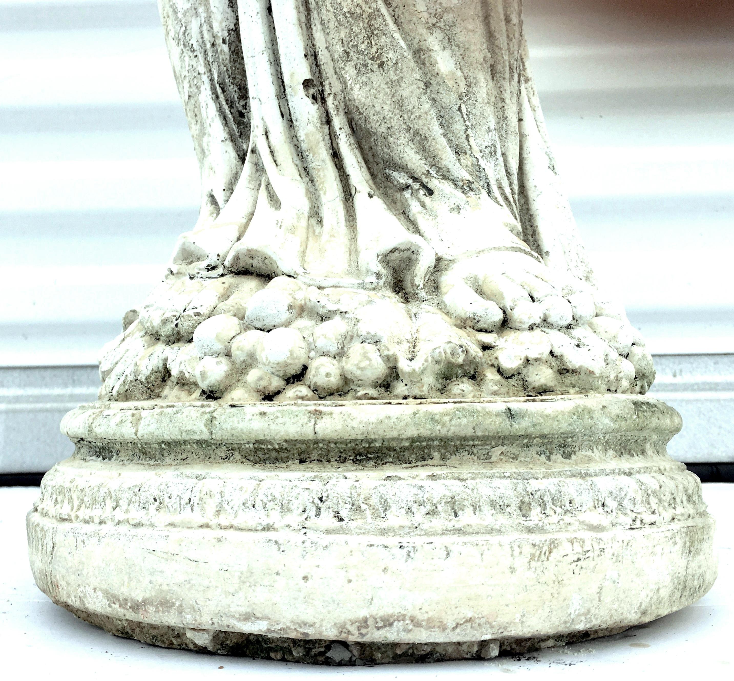 20th Century Cast Stone Classical Greek Goddess Sculpture For Sale 9