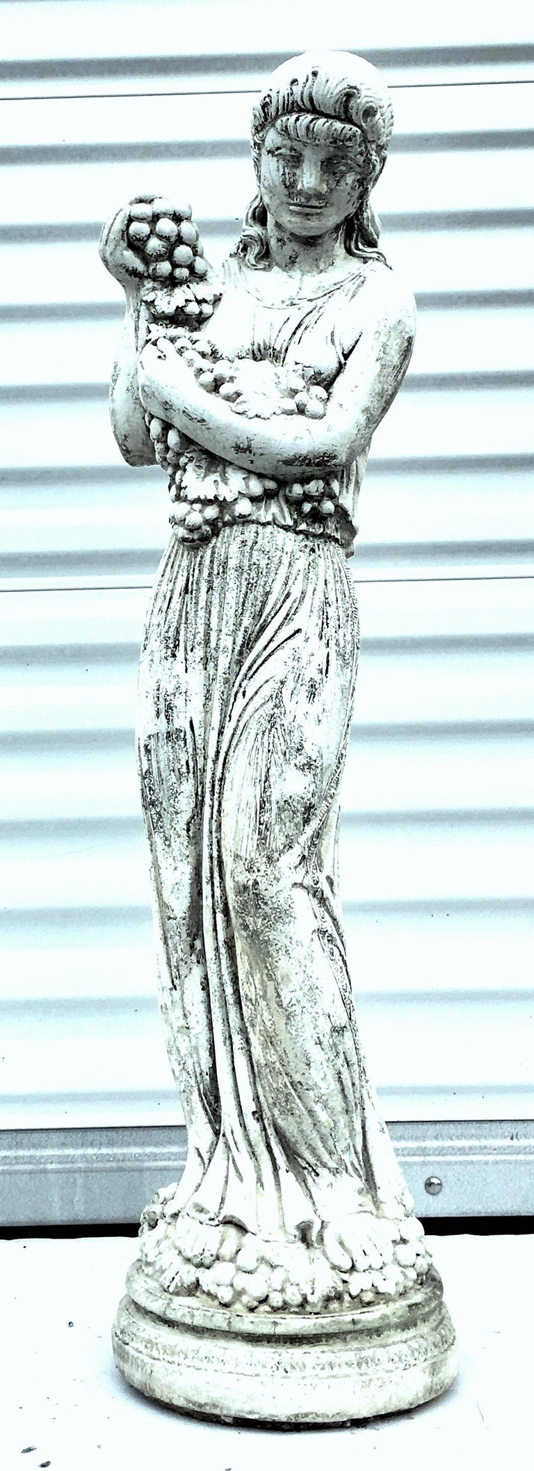20th Century Cast Stone Classical Greek Goddess Sculpture For Sale at