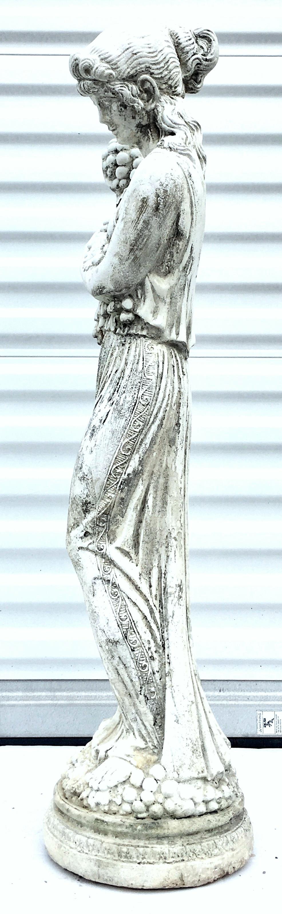 20th Century Cast Stone Classical Greek Goddess Sculpture In Good Condition For Sale In West Palm Beach, FL