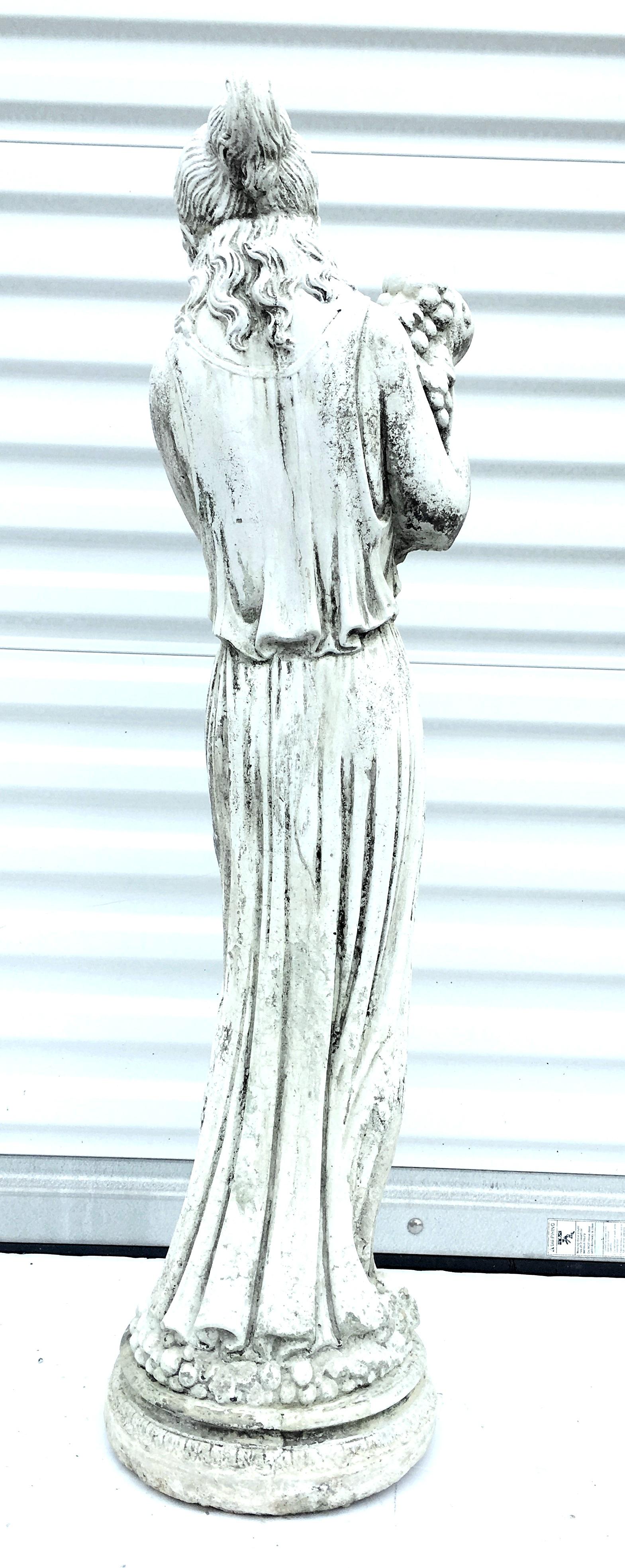 20th Century Cast Stone Classical Greek Goddess Sculpture For Sale 1