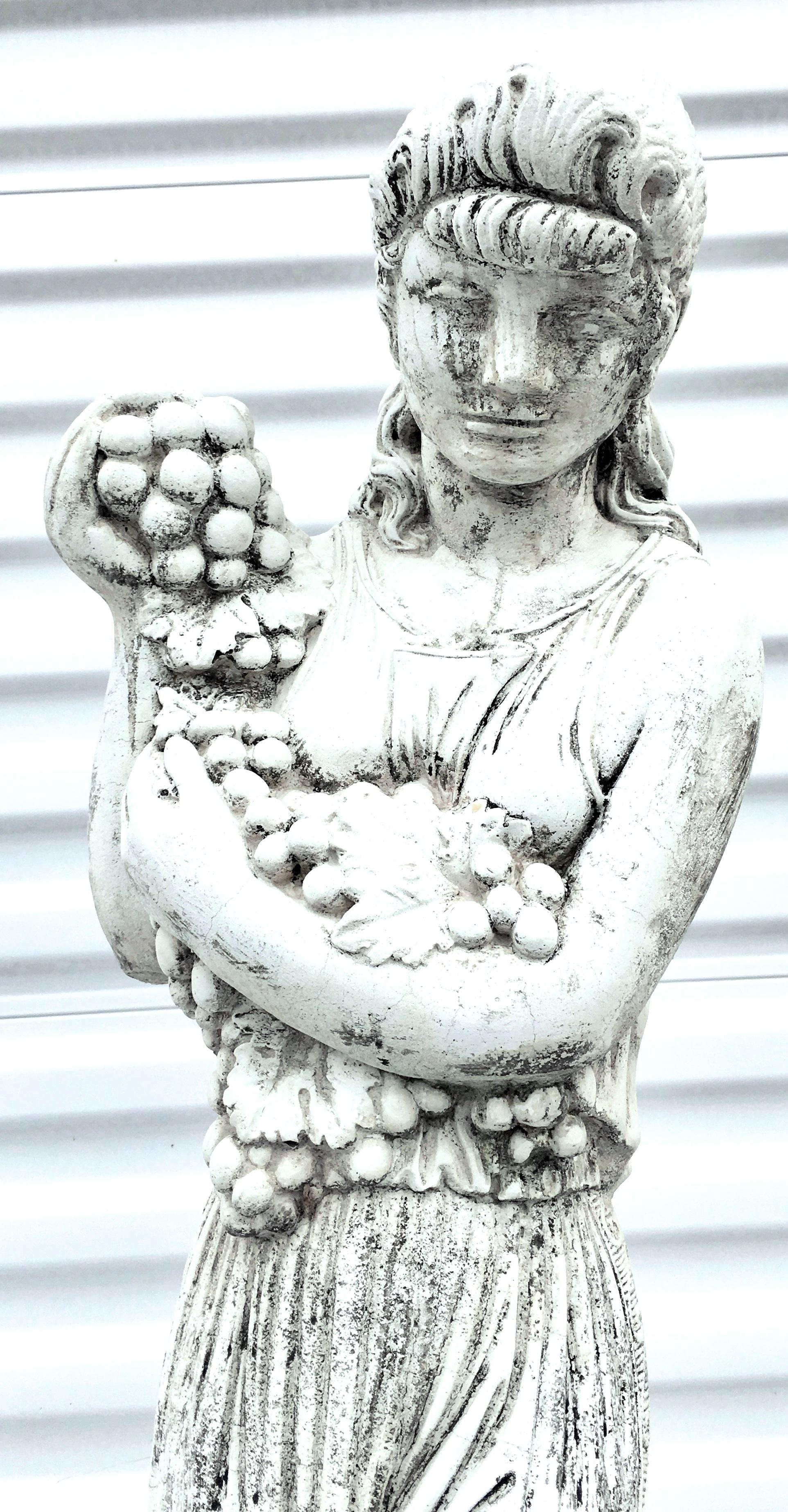 20th Century Cast Stone Classical Greek Goddess Sculpture For Sale 3
