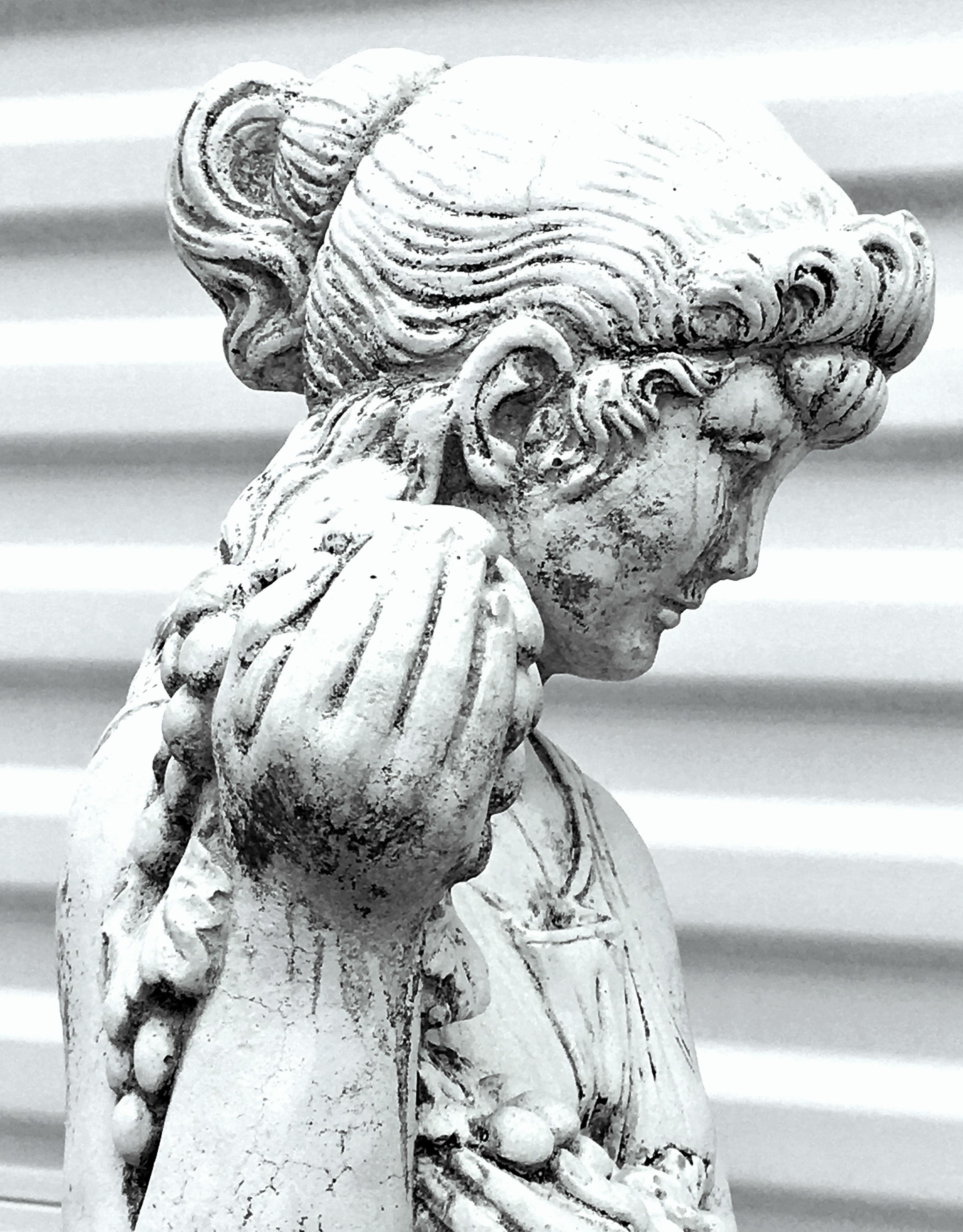 20th Century Cast Stone Classical Greek Goddess Sculpture For Sale 5