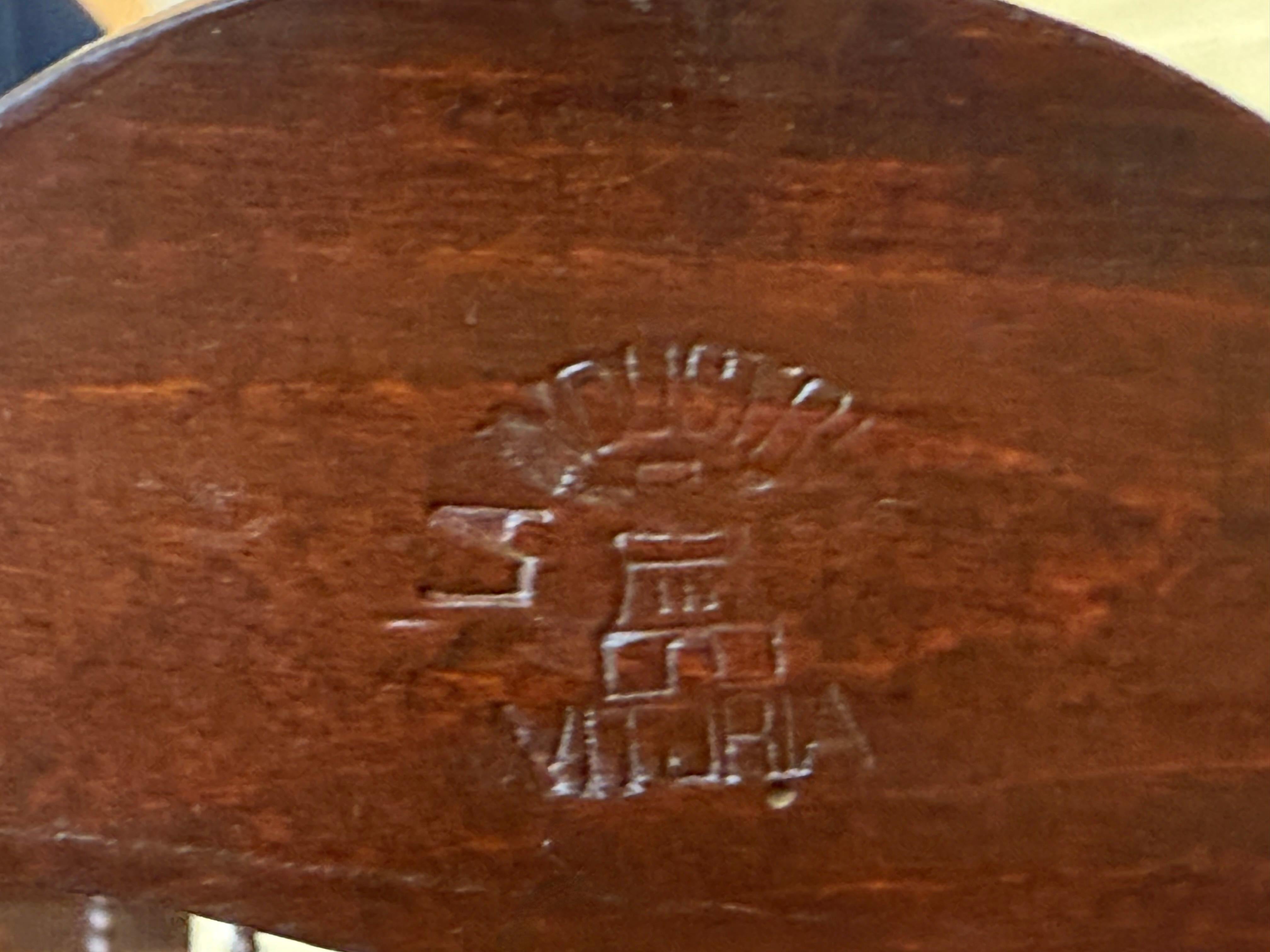 20th Century Catalan Bench in Solid Walnut with Caned Seat, Three Seats For Sale 6