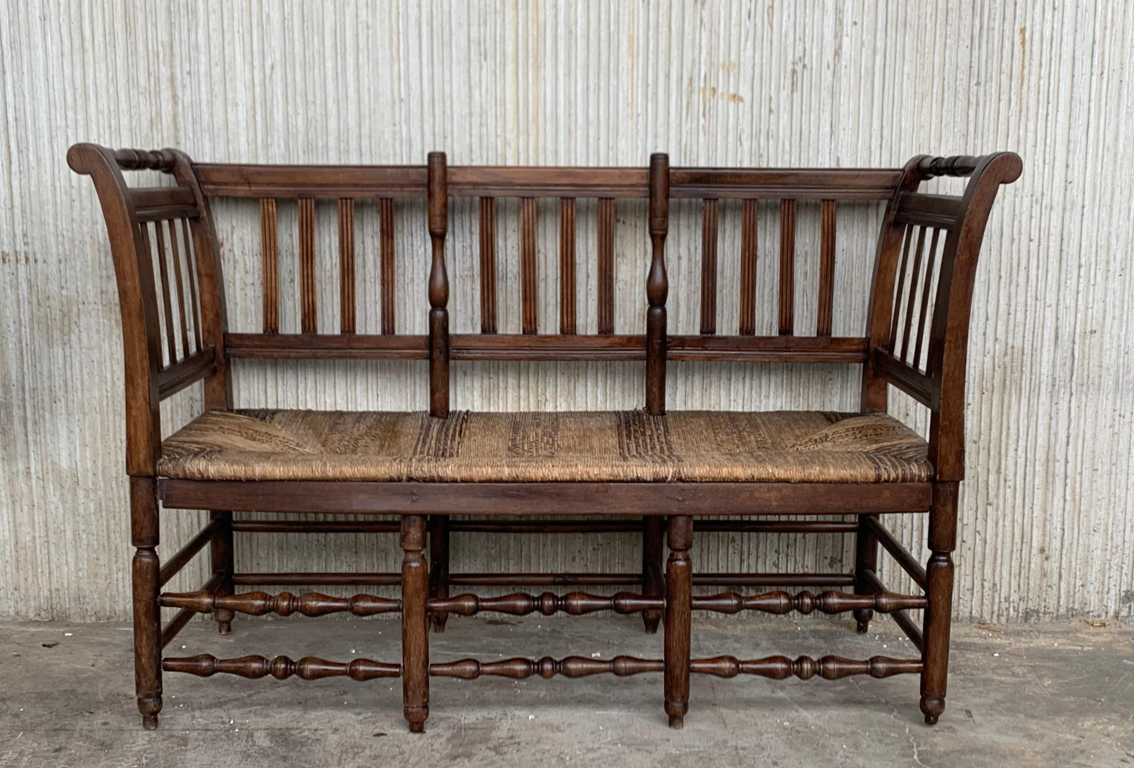 spanish style outdoor bench